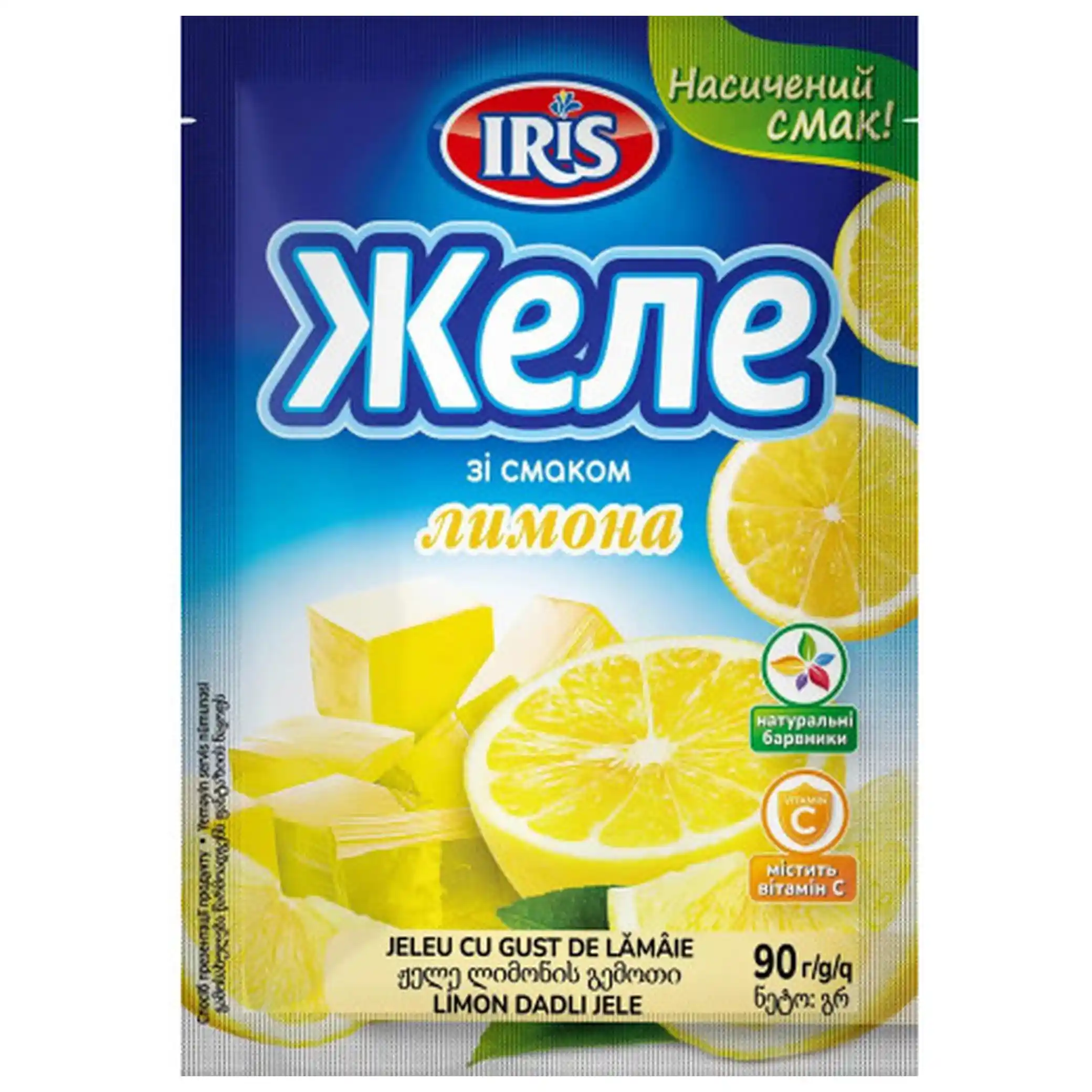 IRIS Želé s citronovou příchutí, 90 g/20ks