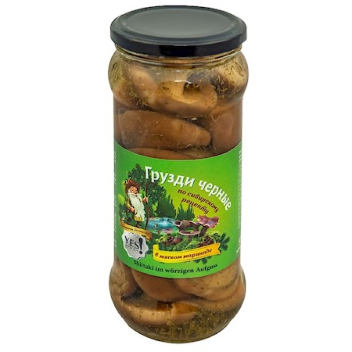 ТМ Yes "Houby Shiitake (gruzdi) v jemné marinádě", 530g/12ks