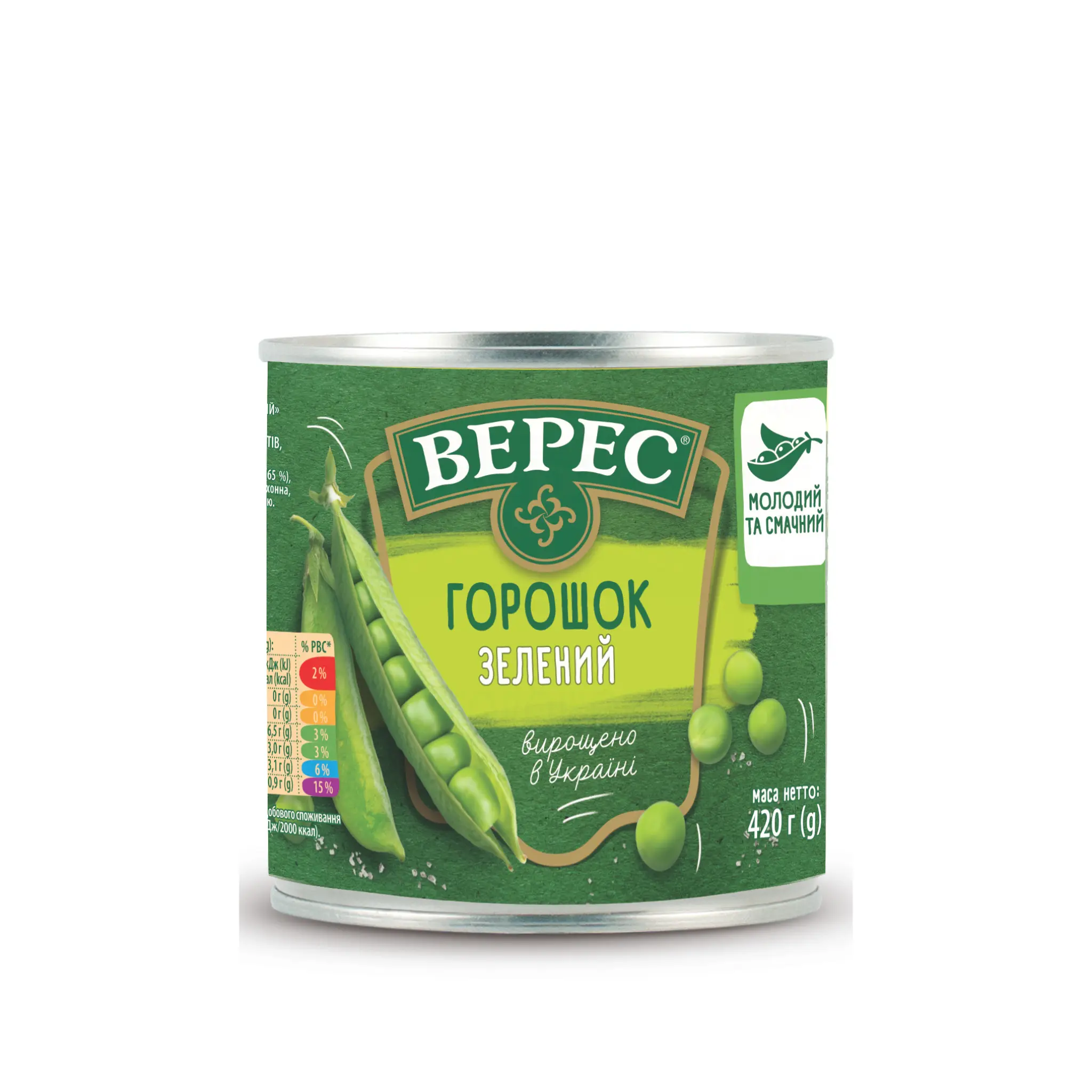 TM Veres "Zelený hrášek", 420g/12ks