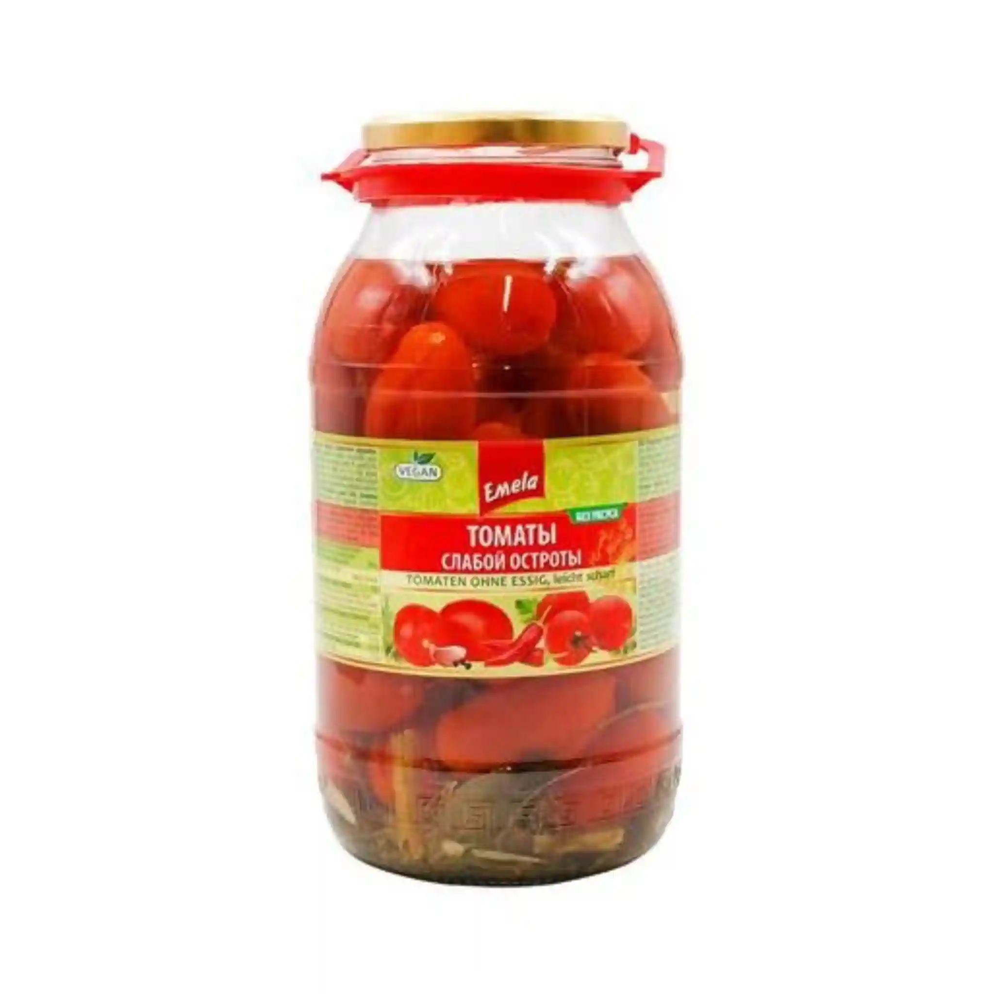 Emelja "Mini" rajčata bez octa, jemně pikantní, 1800g/4ks