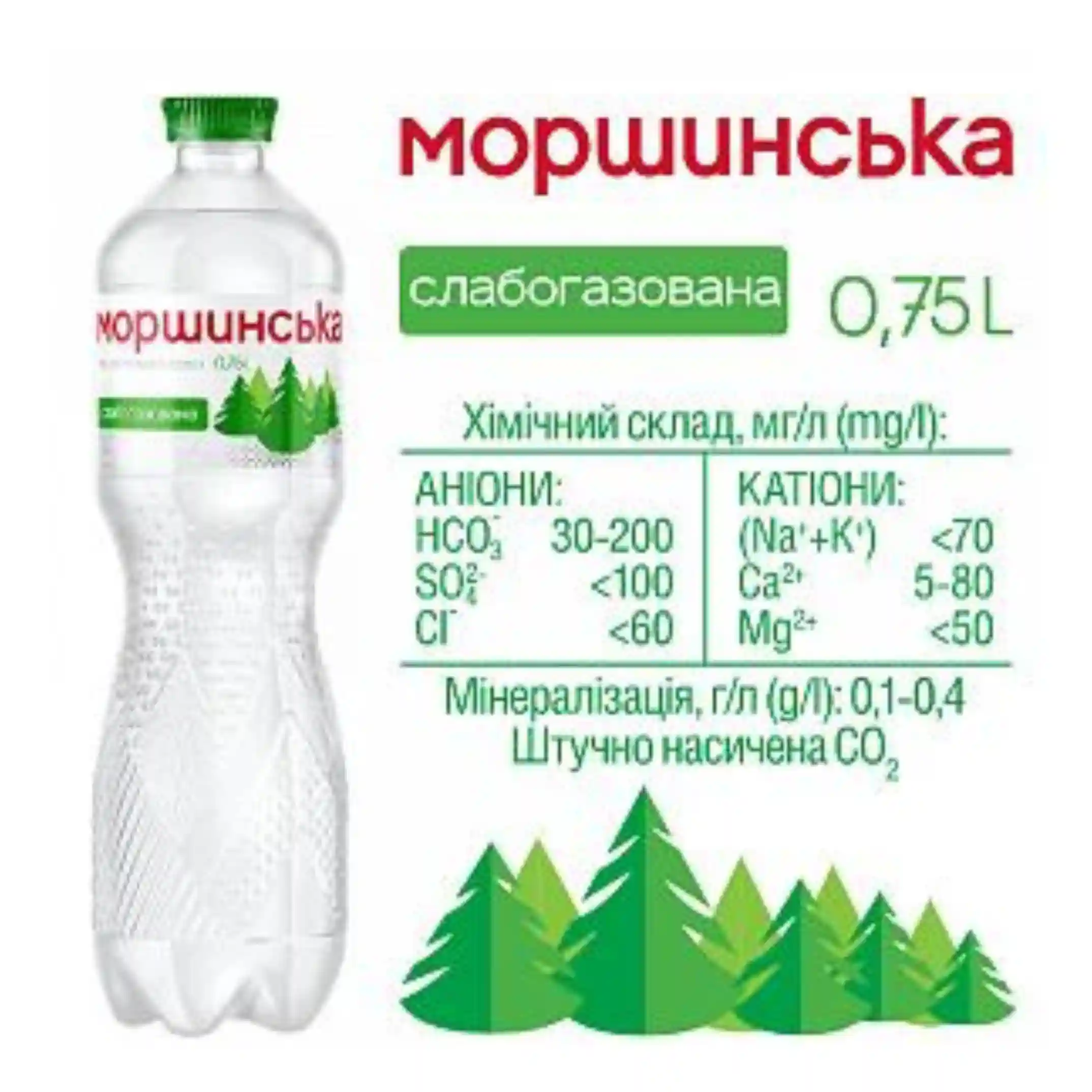 Morshynskaya Přírodní minerální voda jemně perlivá, 0,75l/12ks