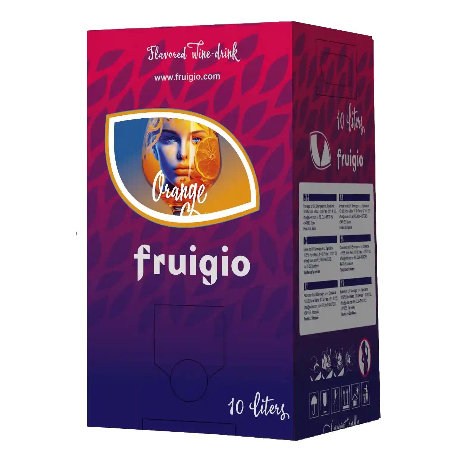 FRUIGIO Pomeranč, aromatizovaný vinný nápoj, 3l
