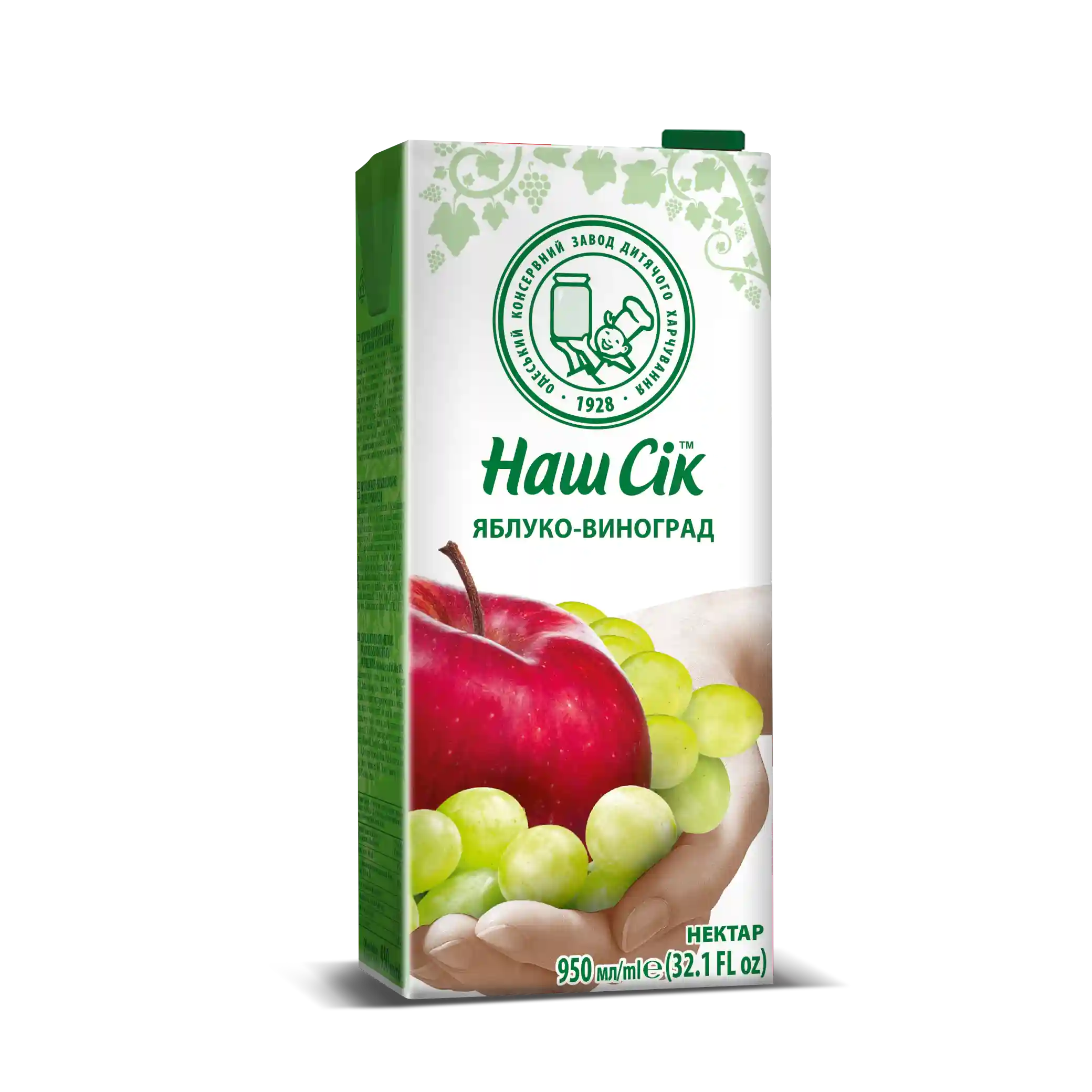 Náš sik "Jablko a hrozen" nápoj, t/p, 0,95l/12kus