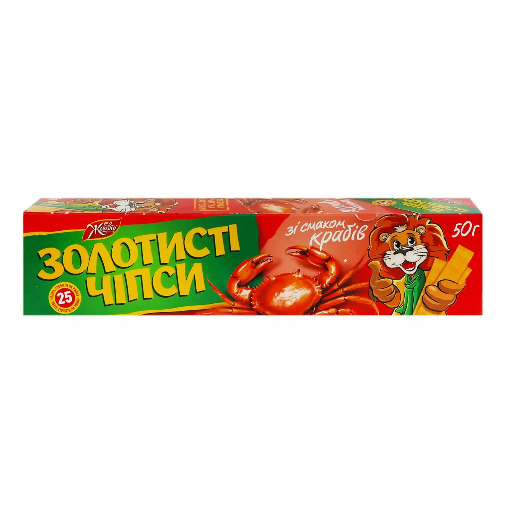 Jaivir Chipsy „Zlatavé“ s příchutí kraba, 50 g/33ks