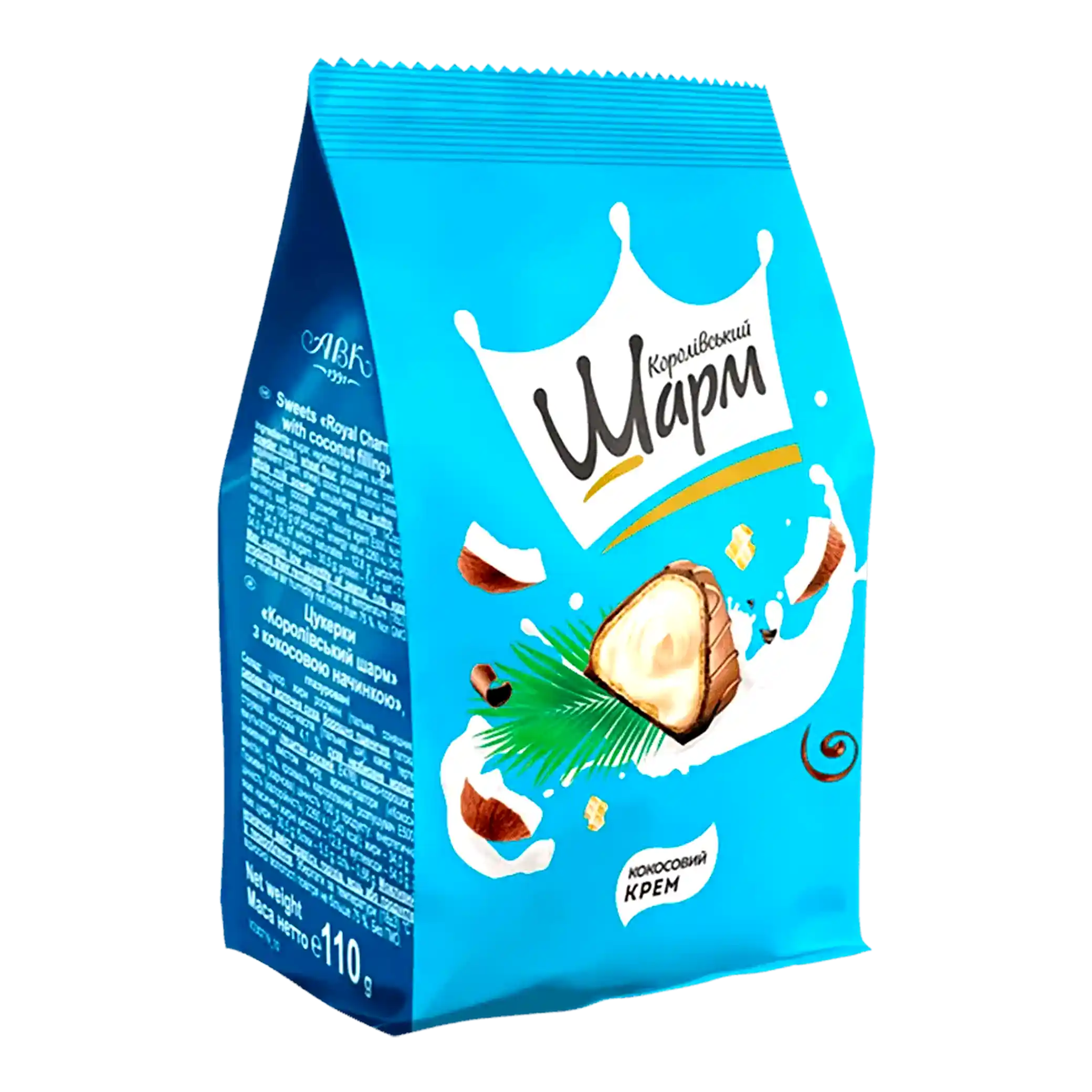 ABK "Royal Charm", bonbóny s kokosovým krémem, 110g/10ks