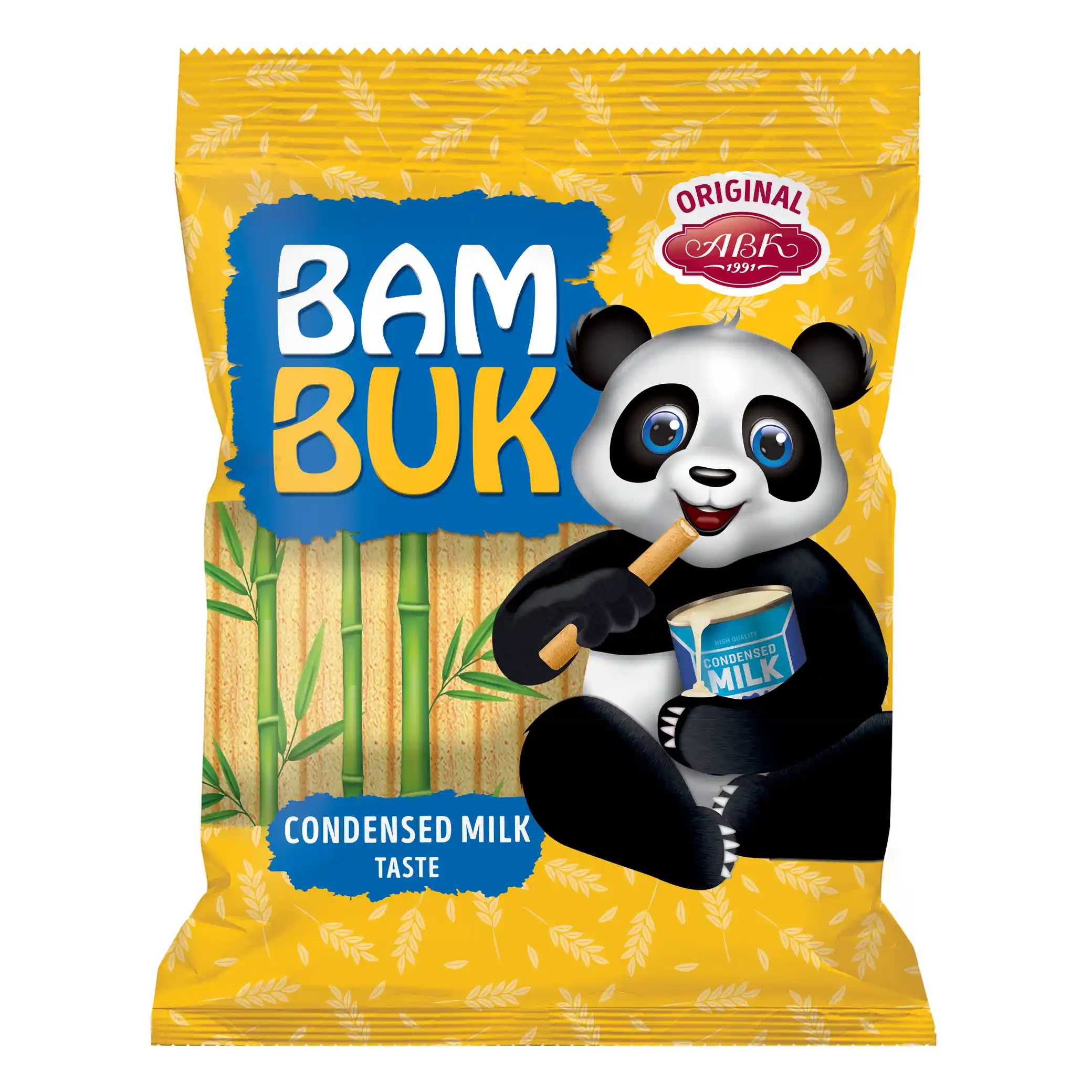 ABK Vícezrnné křehké tyčinky „Bam-Buk“ s příchutí kondenzovaného mléka, 160 g/24ks