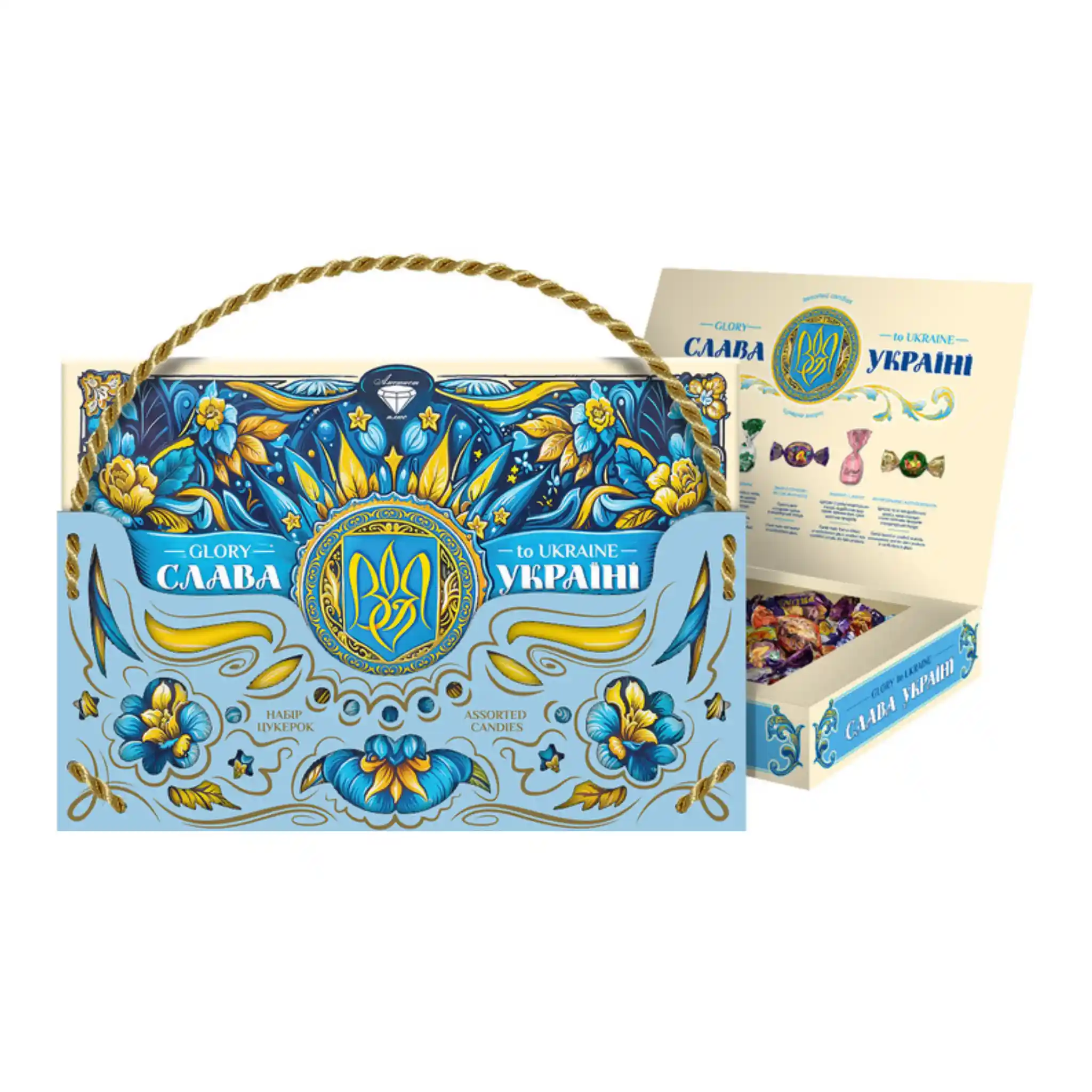 Ametist "Sláva Ukrajině", bonboniéra, 500g/9 ks