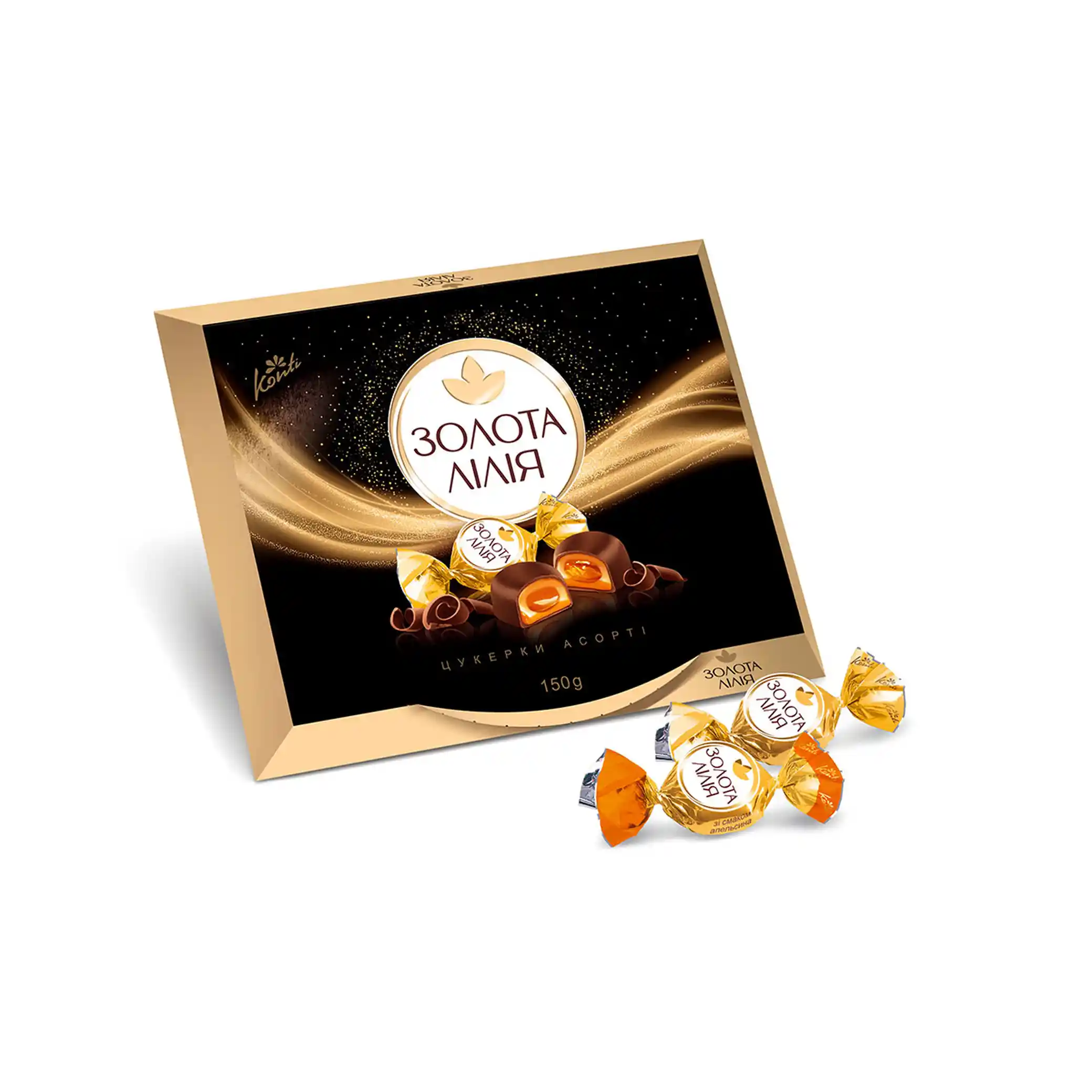 Konti "Golden Lily" bonbony Assorti, 150g/12ks