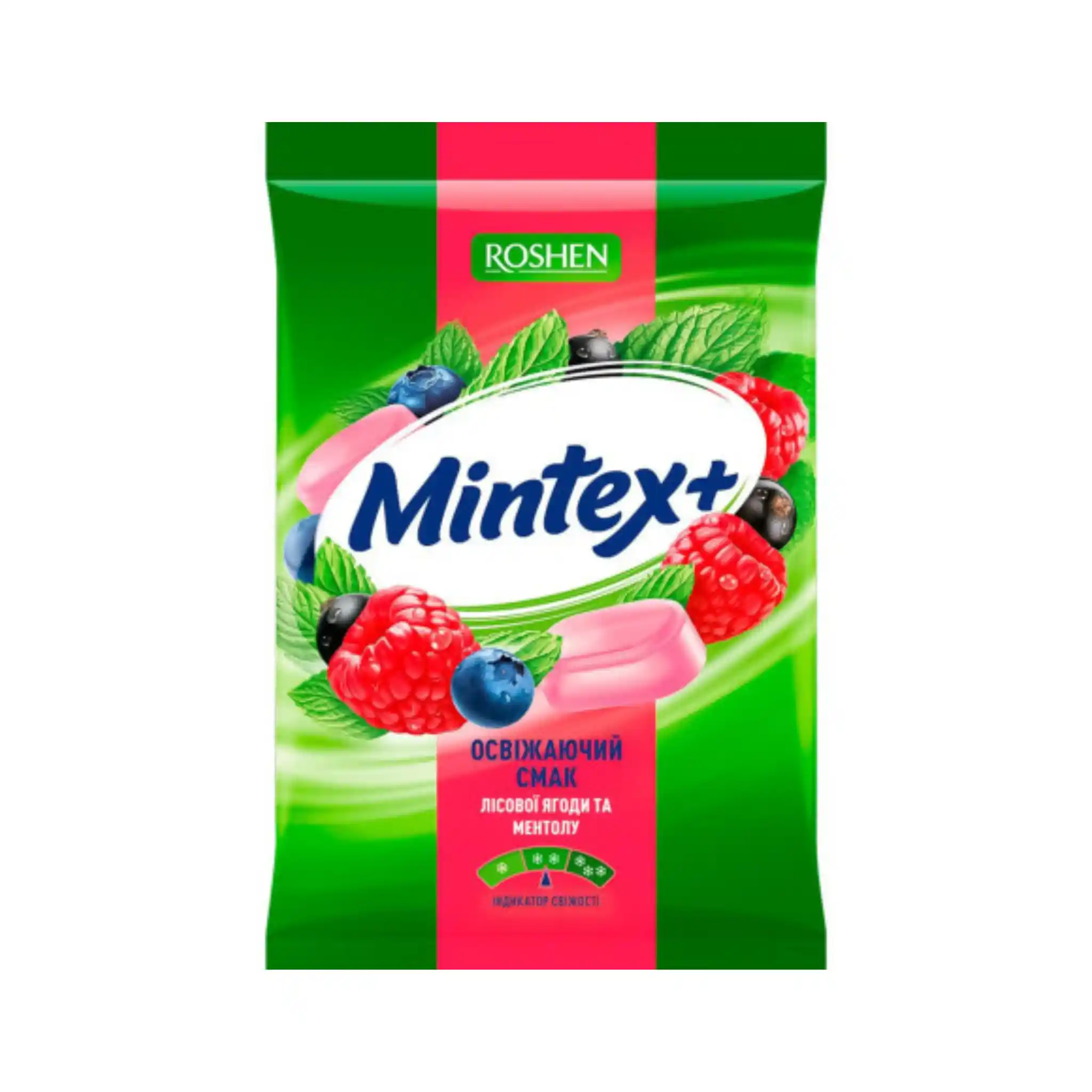 Roshen "Mintex. Berry", karamelky, 140g/15ks