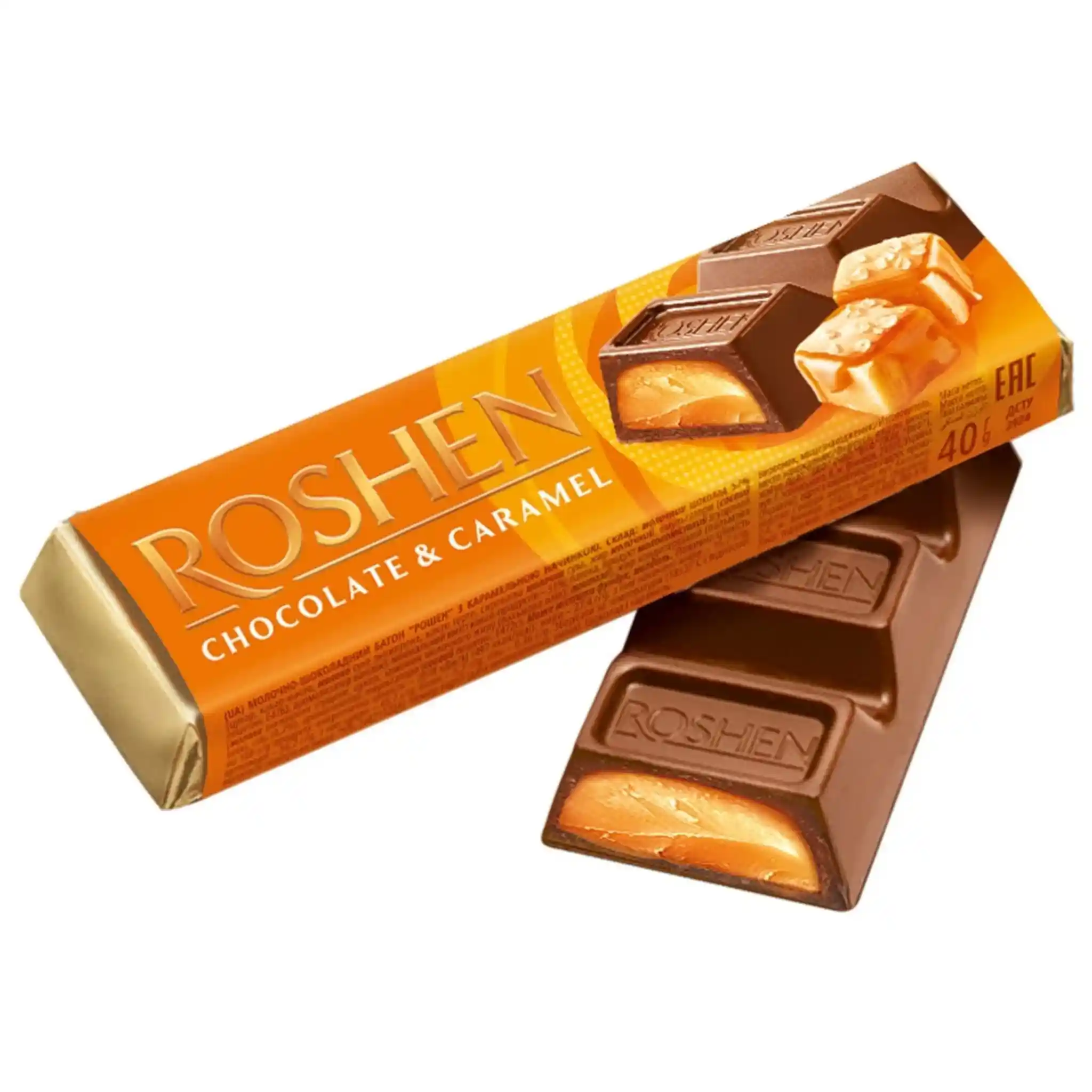 Roshen "Karamel", čokoládová tyčinka, 40g/30ks