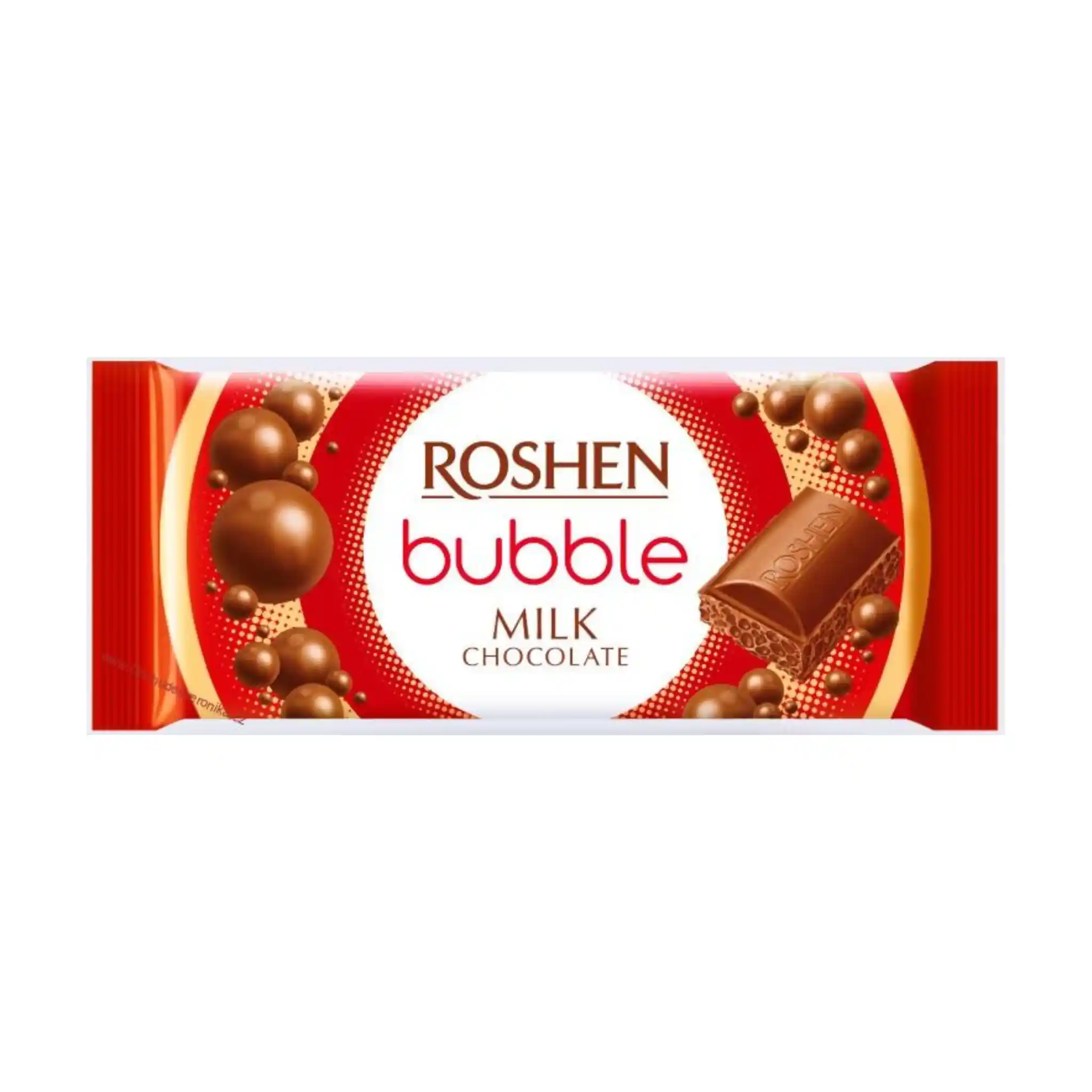 Roshen "Mléčná čokoláda", s bublinkami, 80g/20ks