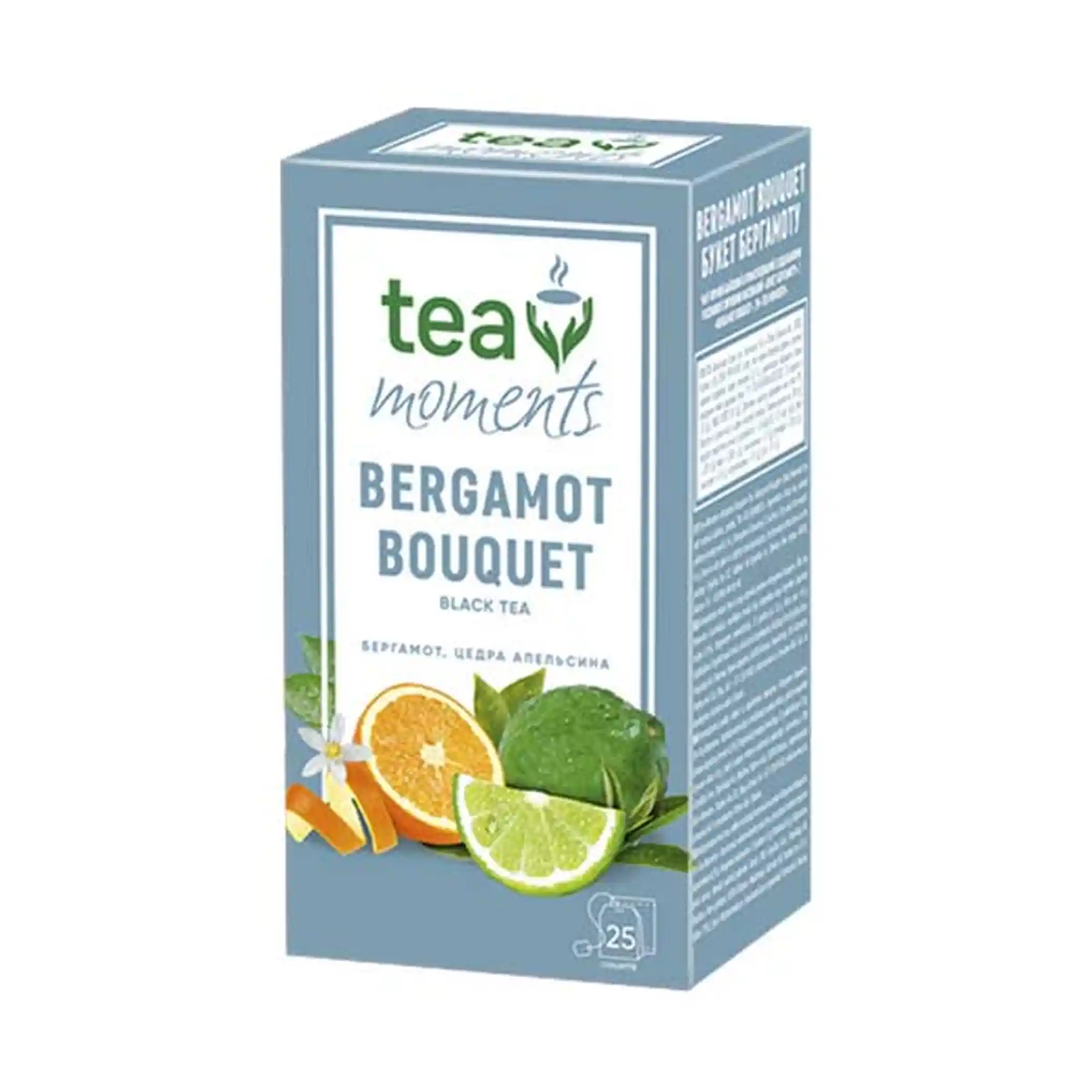 Tea Moments „Bergamot Bouquet“ čaj černý s bergamotem, 25 sáčky × 1,8 g/ 12 ks