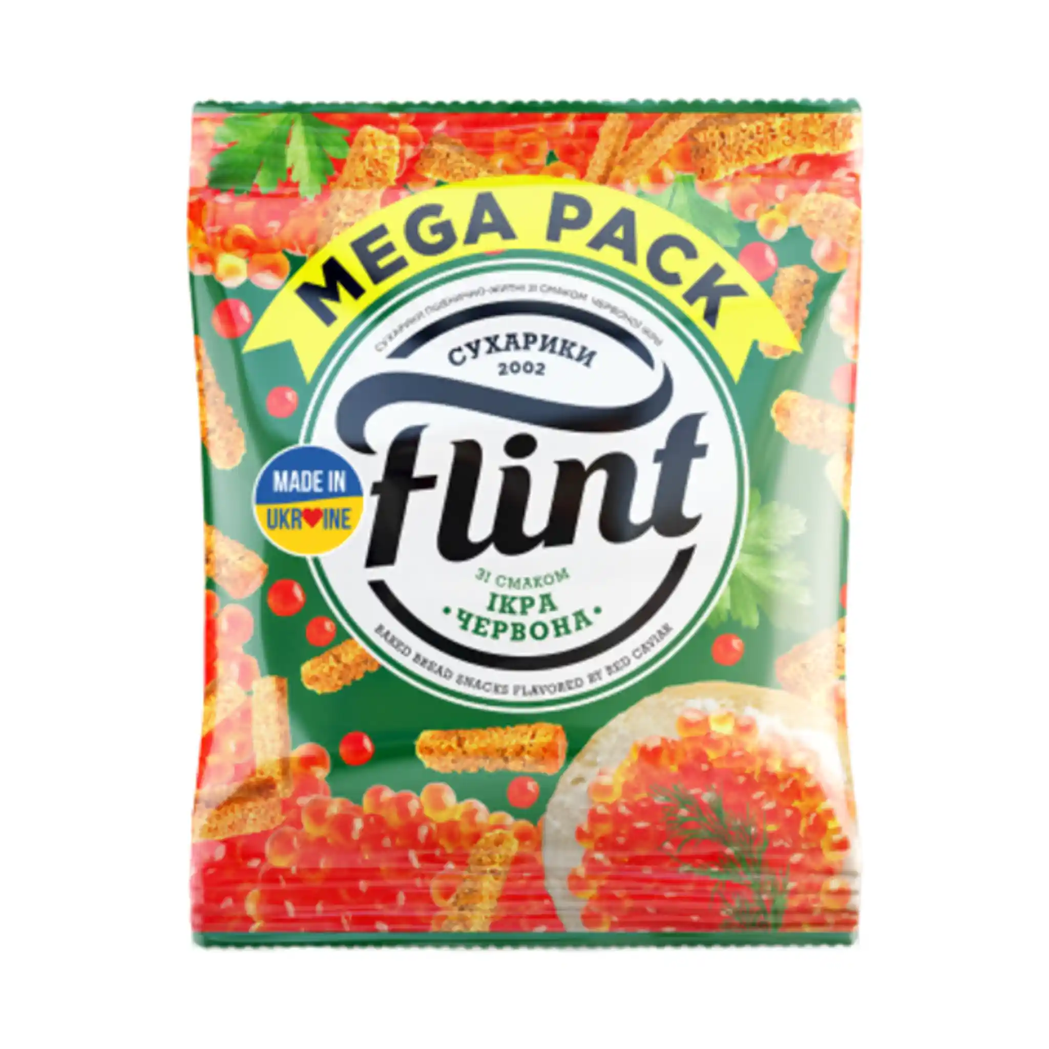 XXFlint Suchariky s příchutí červeného kaviáru, 110g /40 ks