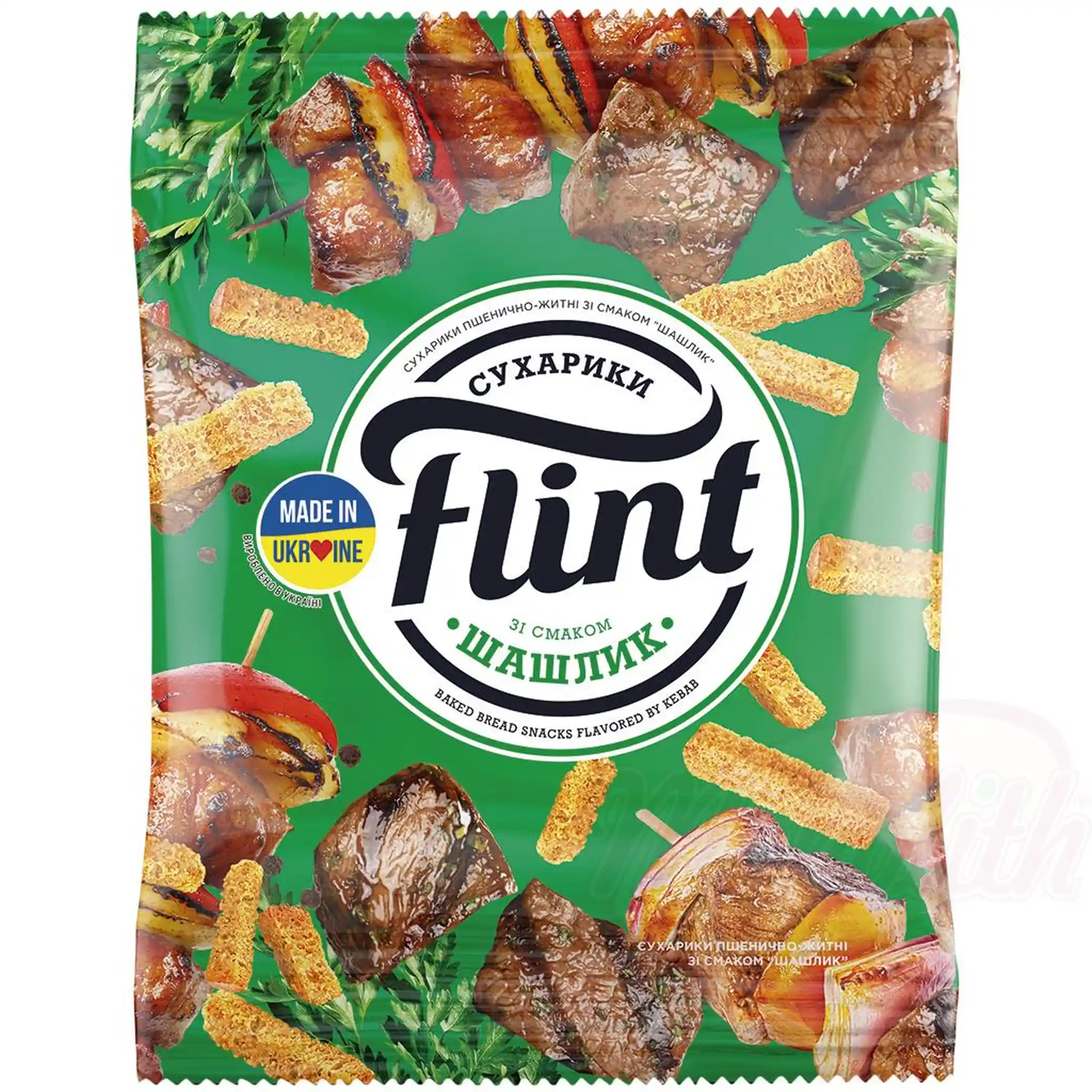 XXFlint Suchariky s příchutí šašliku, 70g /22 ks