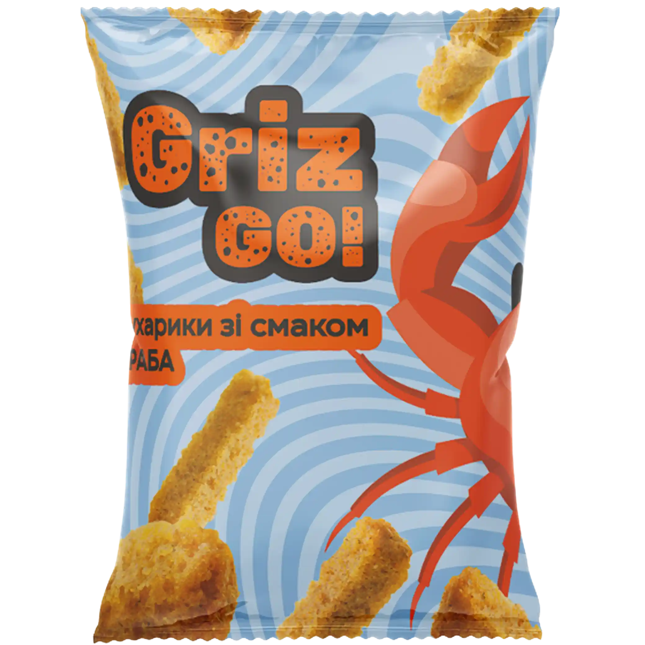 "GrizGo" Suchariky pšeničné s příchutí kraba, 70 g × 50 ks