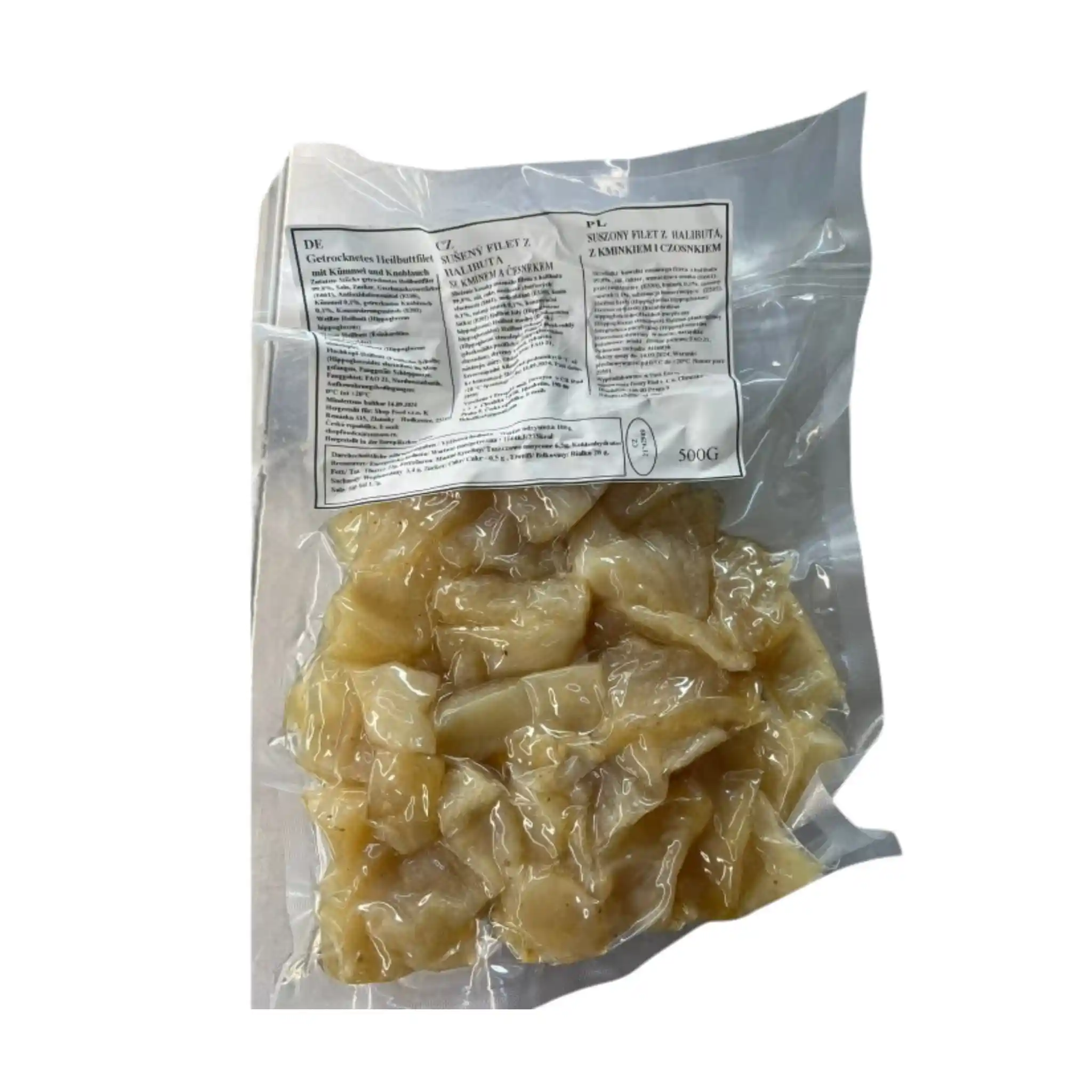 Dried Sušený Halibut kousky filet (R), 500g
