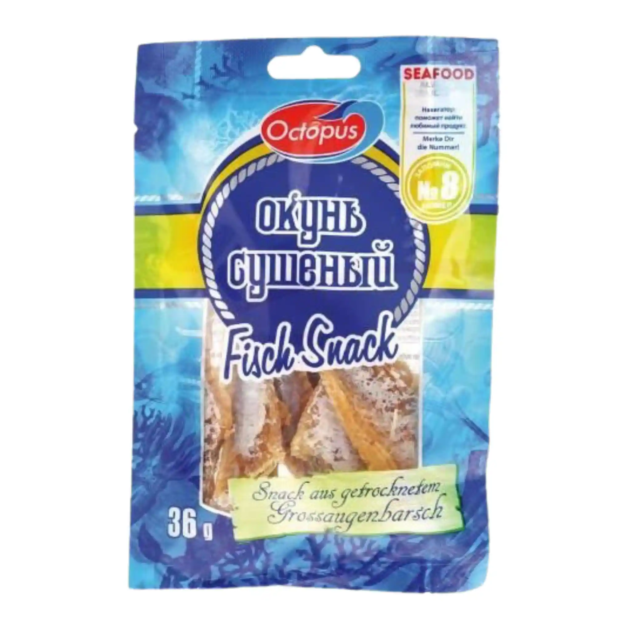 XXOktopus Sušené tyčinky okoun, 36g / 25ks