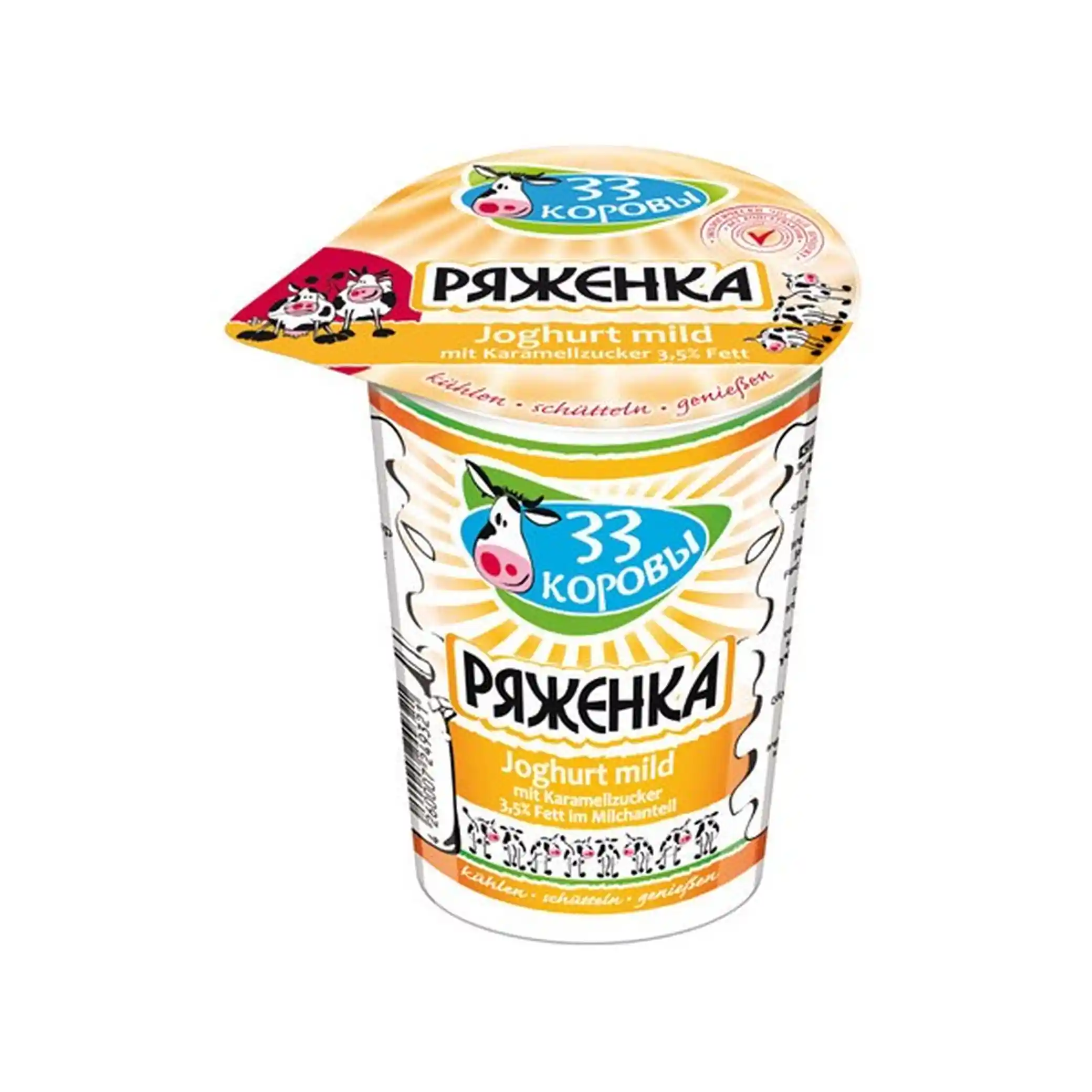33 krávy Rjaženka, 3,5% tuku 500ml/12kus