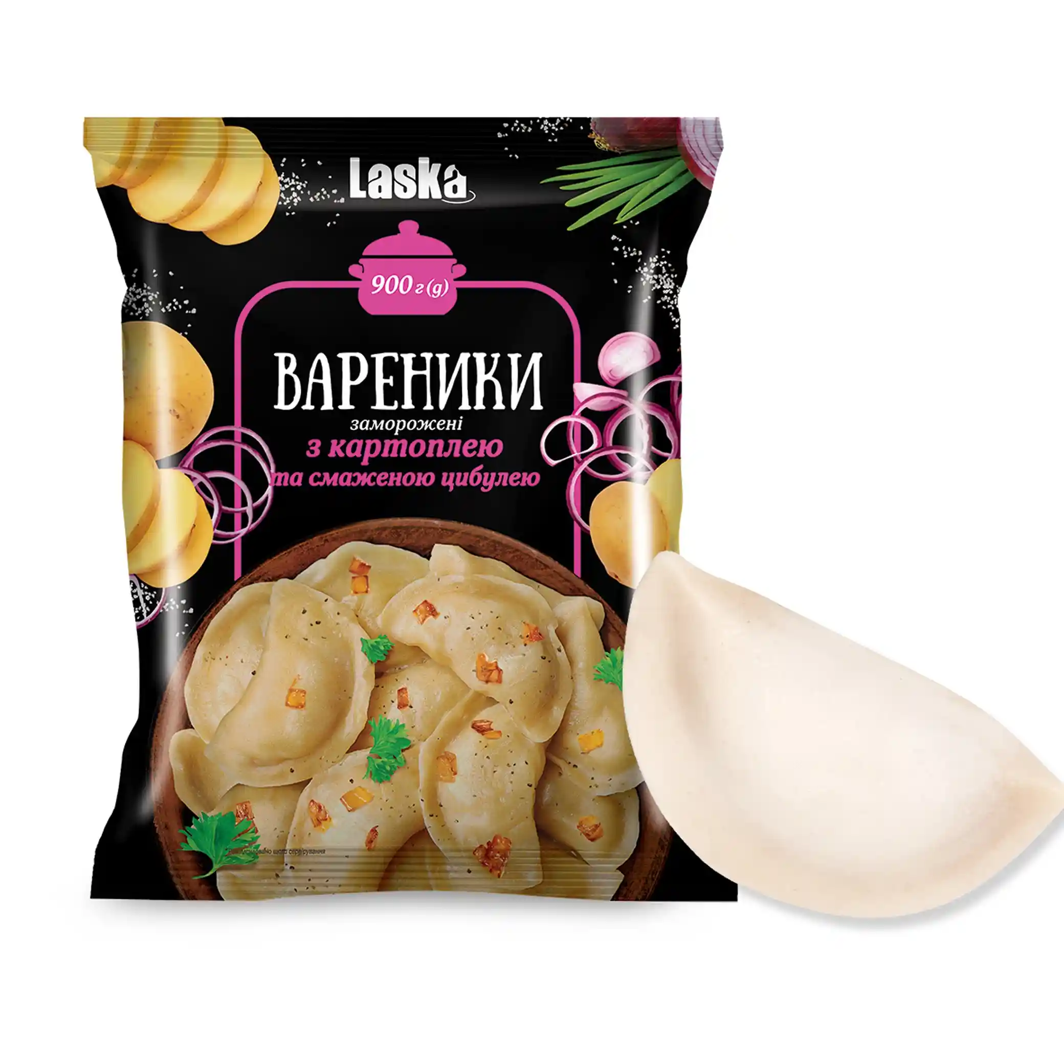 Laska, Vareniky s bramborami a smaženou cibulkou, 900 g/6ks