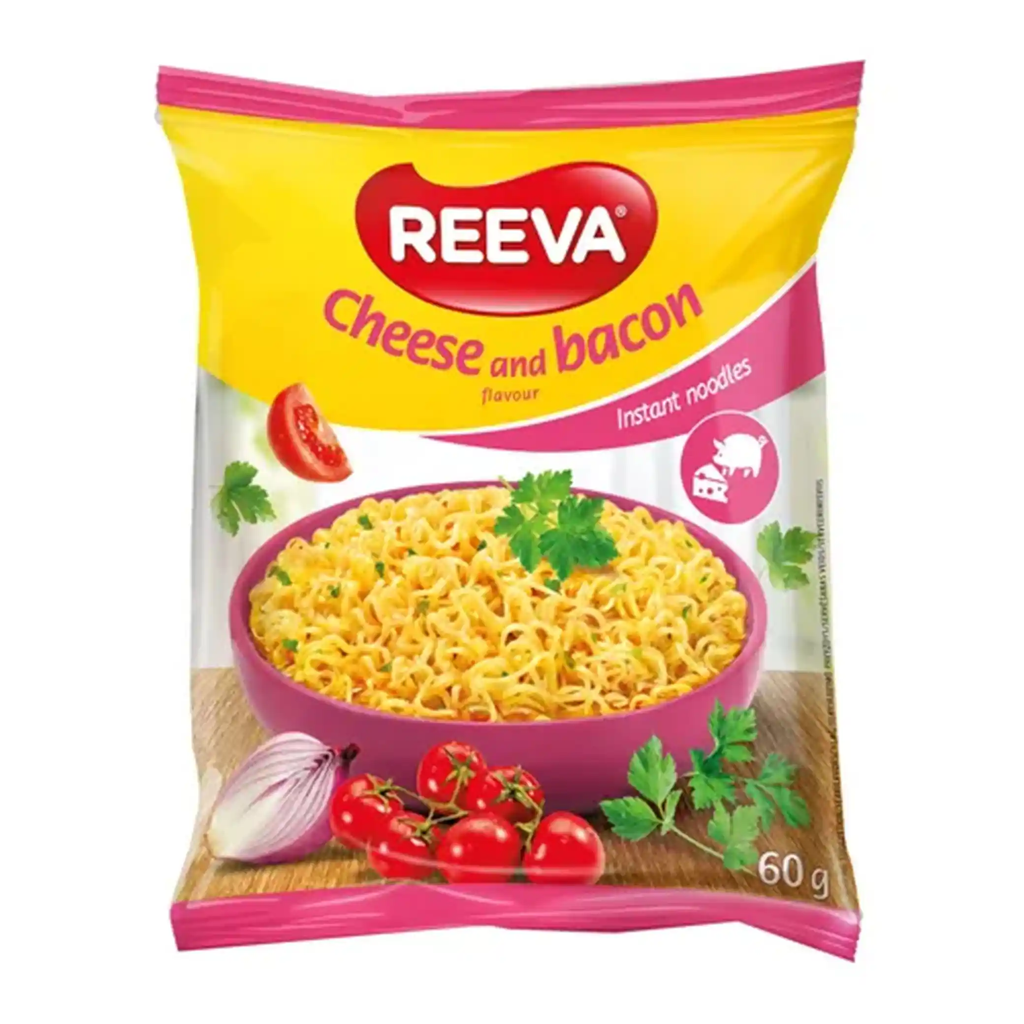 Reeva Instantní nudle sýr a slanina 60g / 60ks