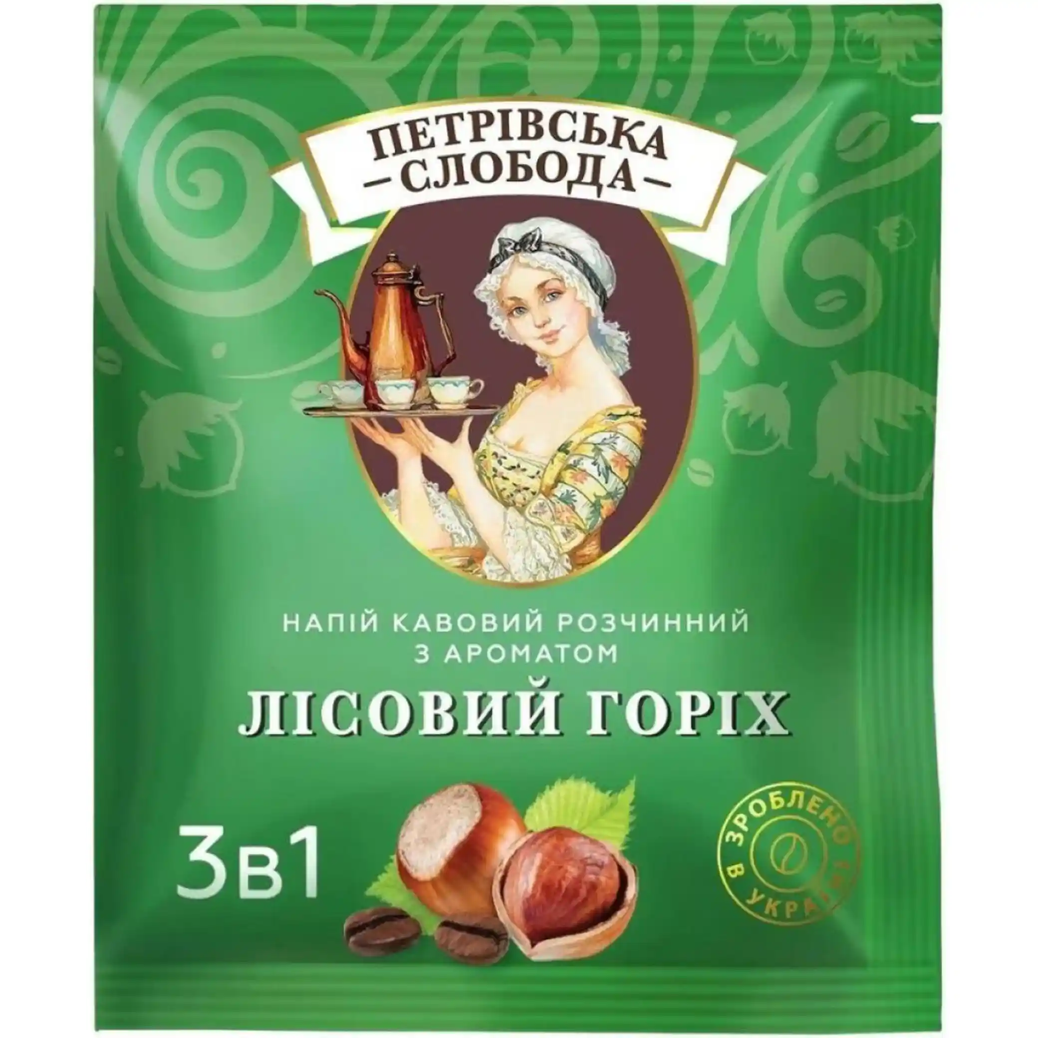 "Petrovskaya Sloboda" Instantní kávový nápoj 3v1 Lískový oříšek, 18 g / 25 ks