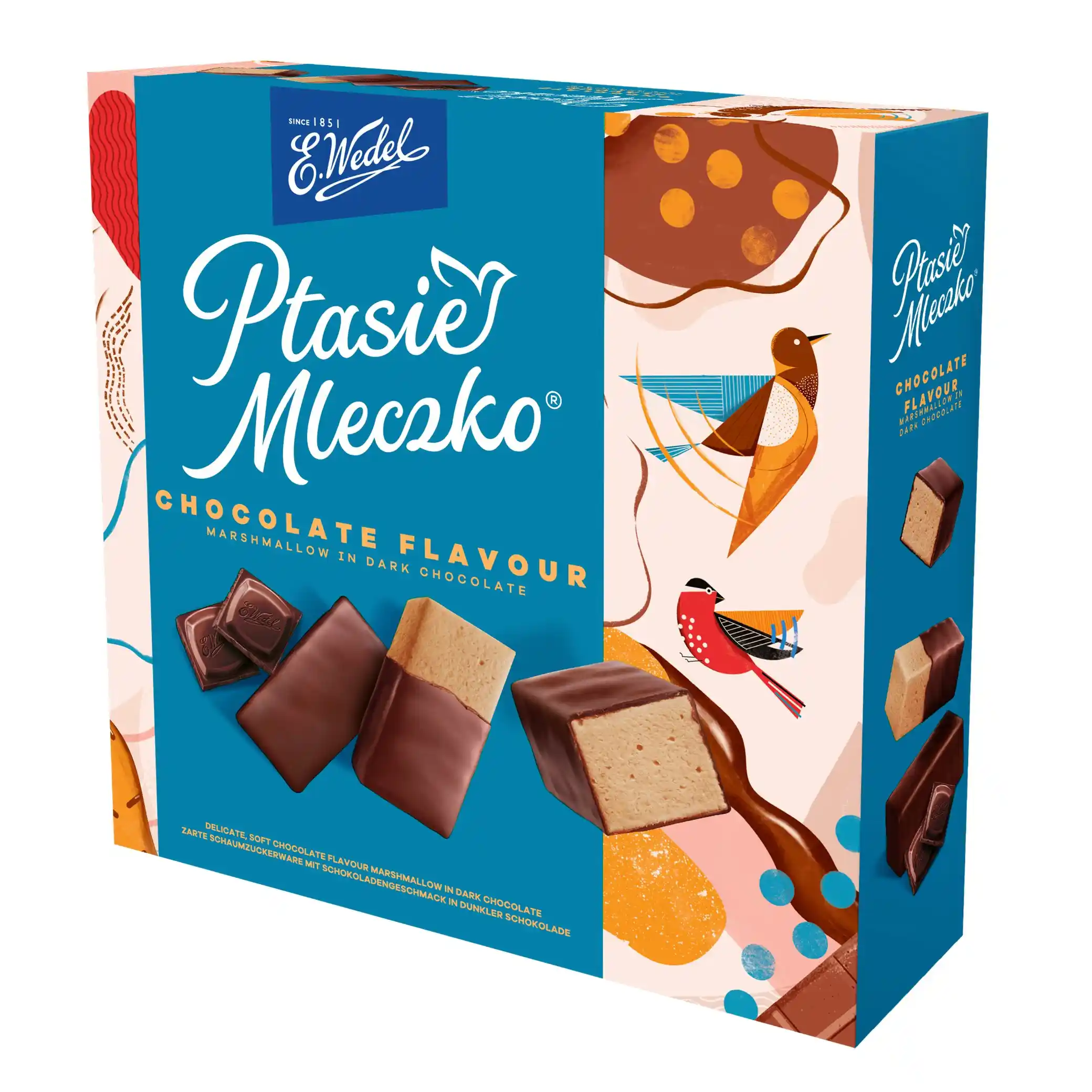 WEDEL "Ptačí mléko" s kakaovou příchutí  v čokoládě 340g /18 ks
