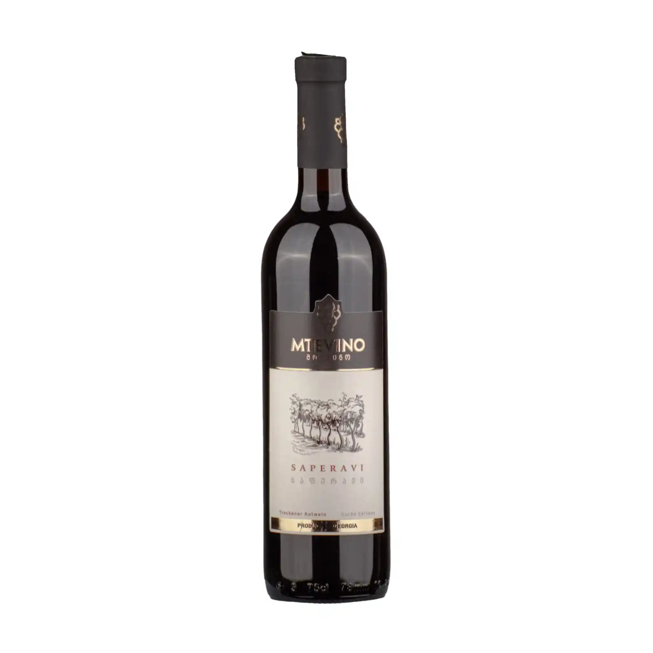 MTEVINO Červené suché víno Saperavi, alc. 13%, 750 ml