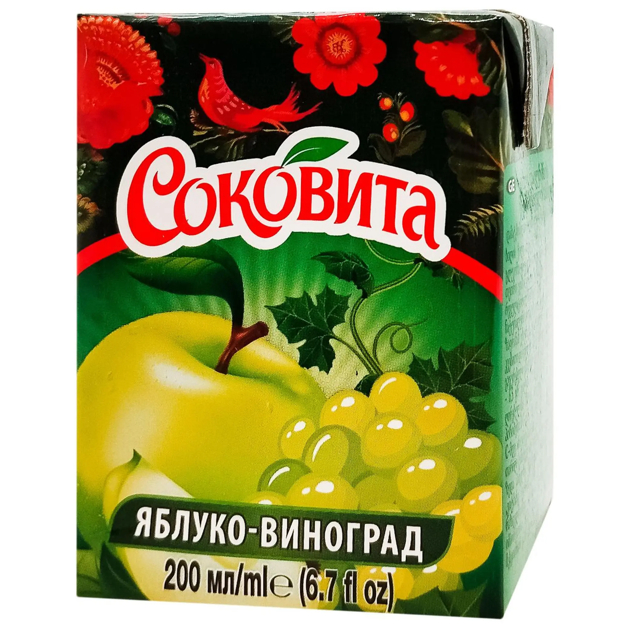 „Sokovita“ nápoj z jablek a hroznů, 0,2 L/27kus