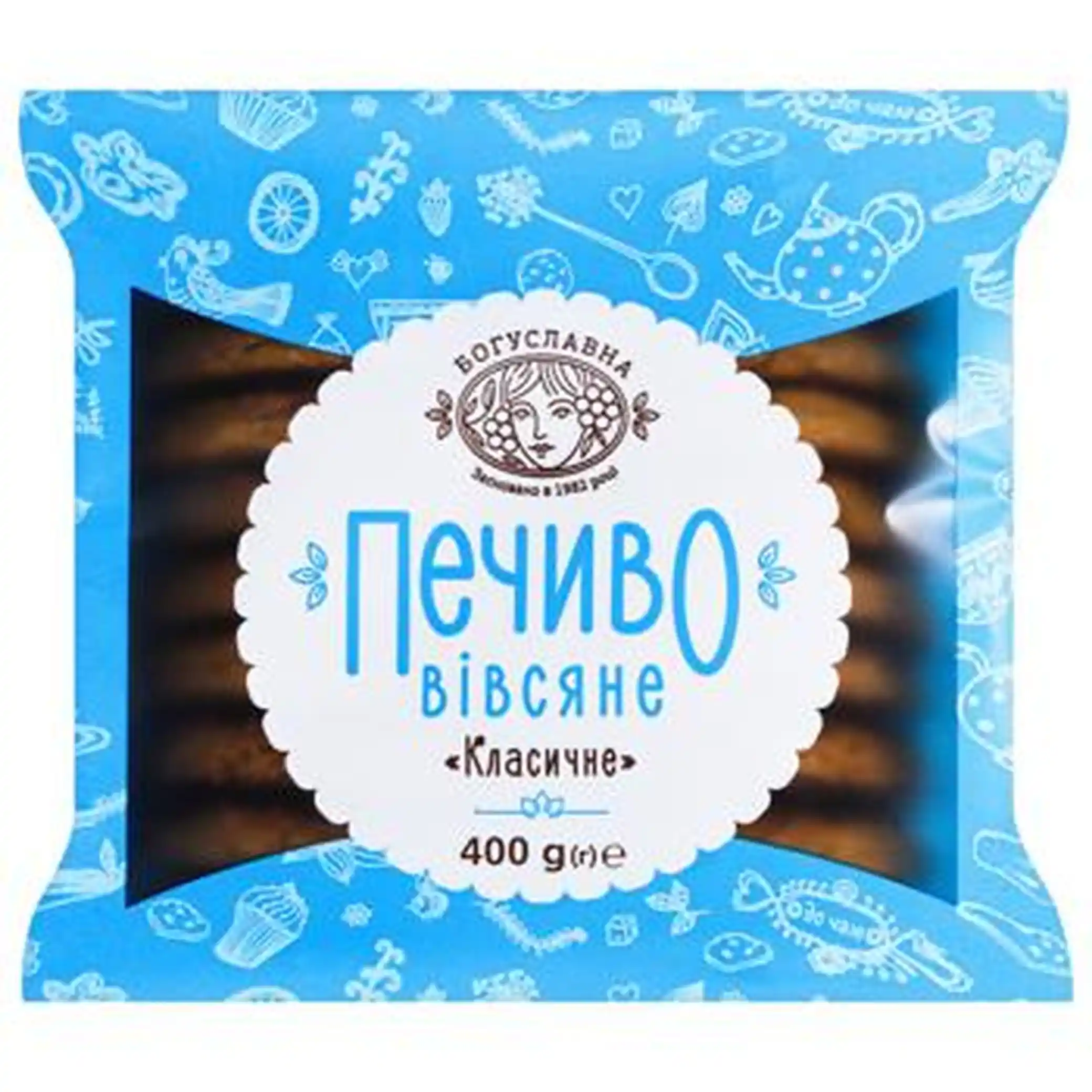 Boguslavna  Sušenky ovesné klasické, 400 g/8ks