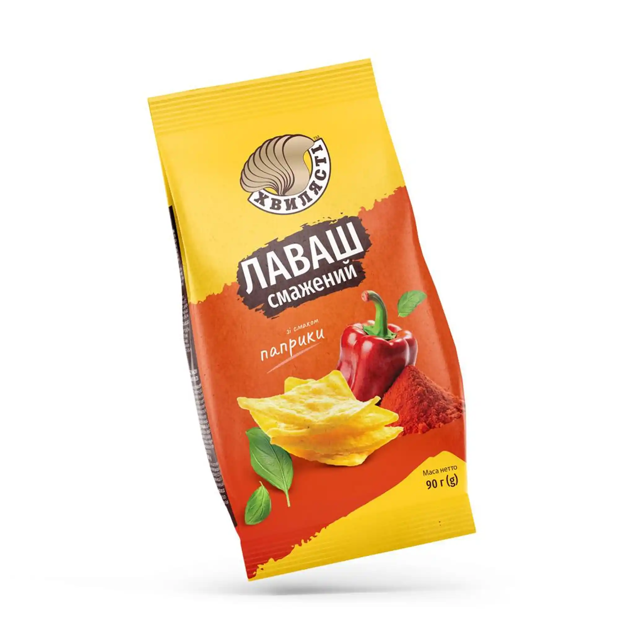 Hv lavashové chipsy „Hvylyasti“ s příchutí papriky, 90 g / 12ks