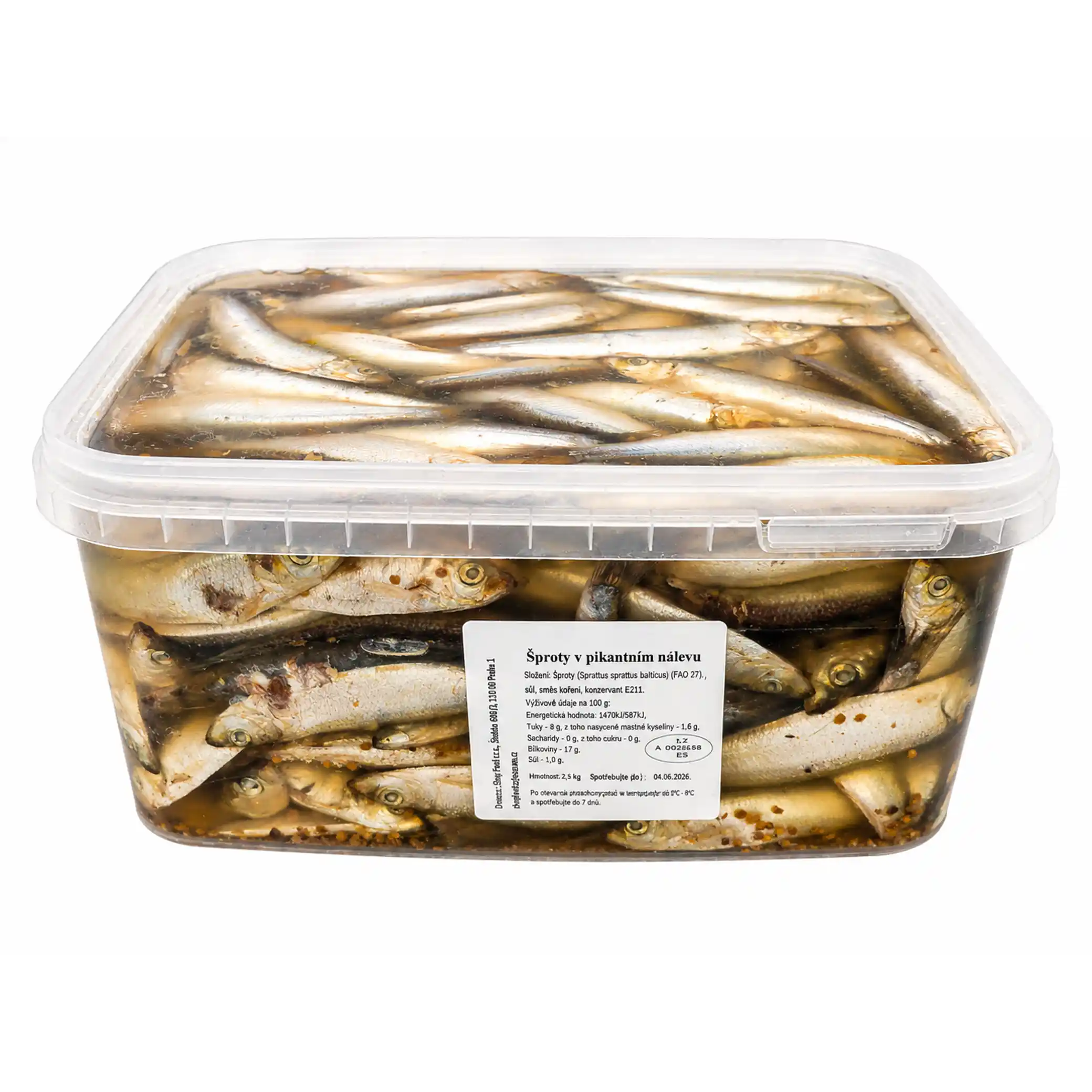 Oniors Kilka (šprot) v kořeněném nálevu „Ambassador“, 2,5 kg