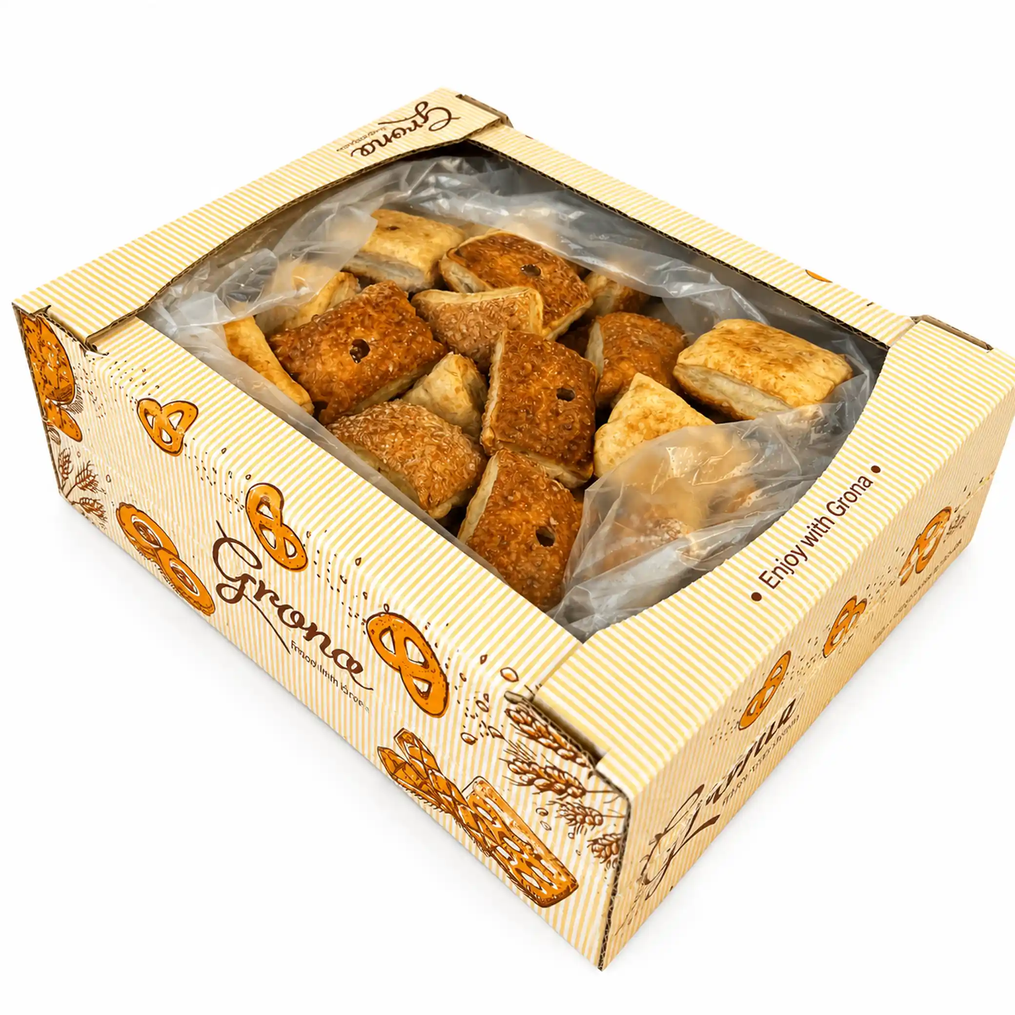 Grona "Polštářky. Malina", sušenky z listového těsta, 600g