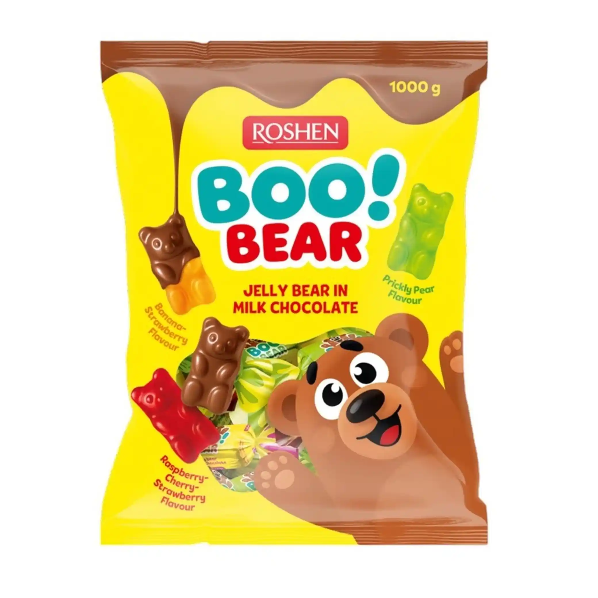 Roshen "Boo Bear" želé bonbóny v mléčné čokoládě, 1 kg/5ks