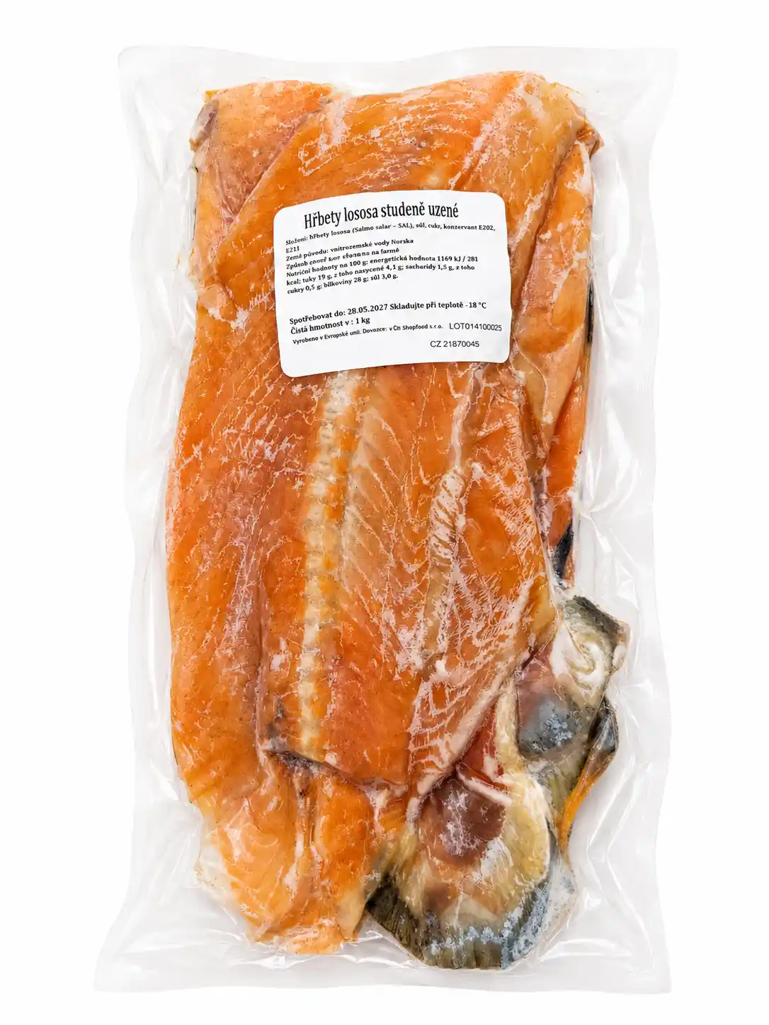 Shop Páteře z lososa uzené za studena, mražené,  1kg/10kg