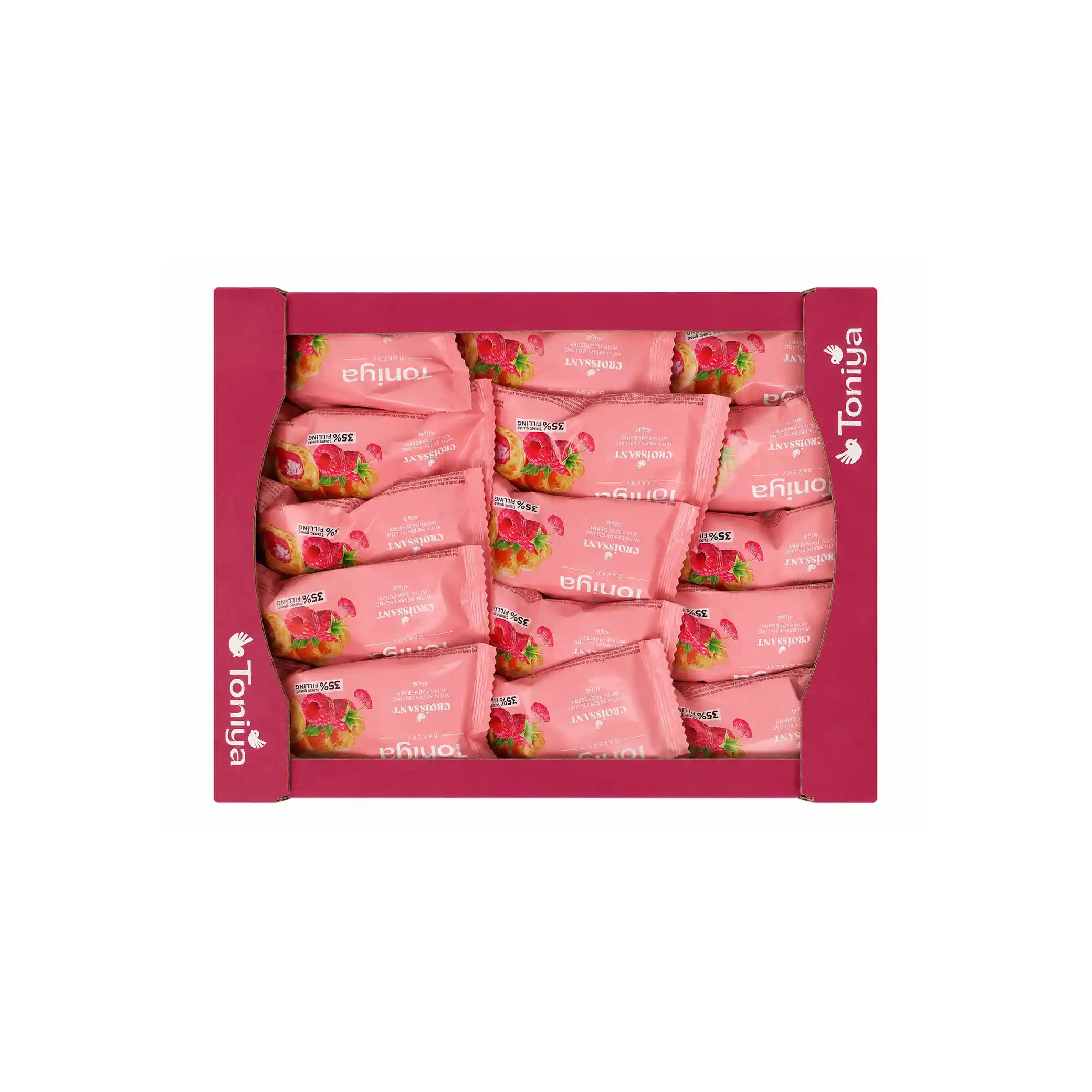 Toniya Croissant s malinovou náplní, 40 g/30ks