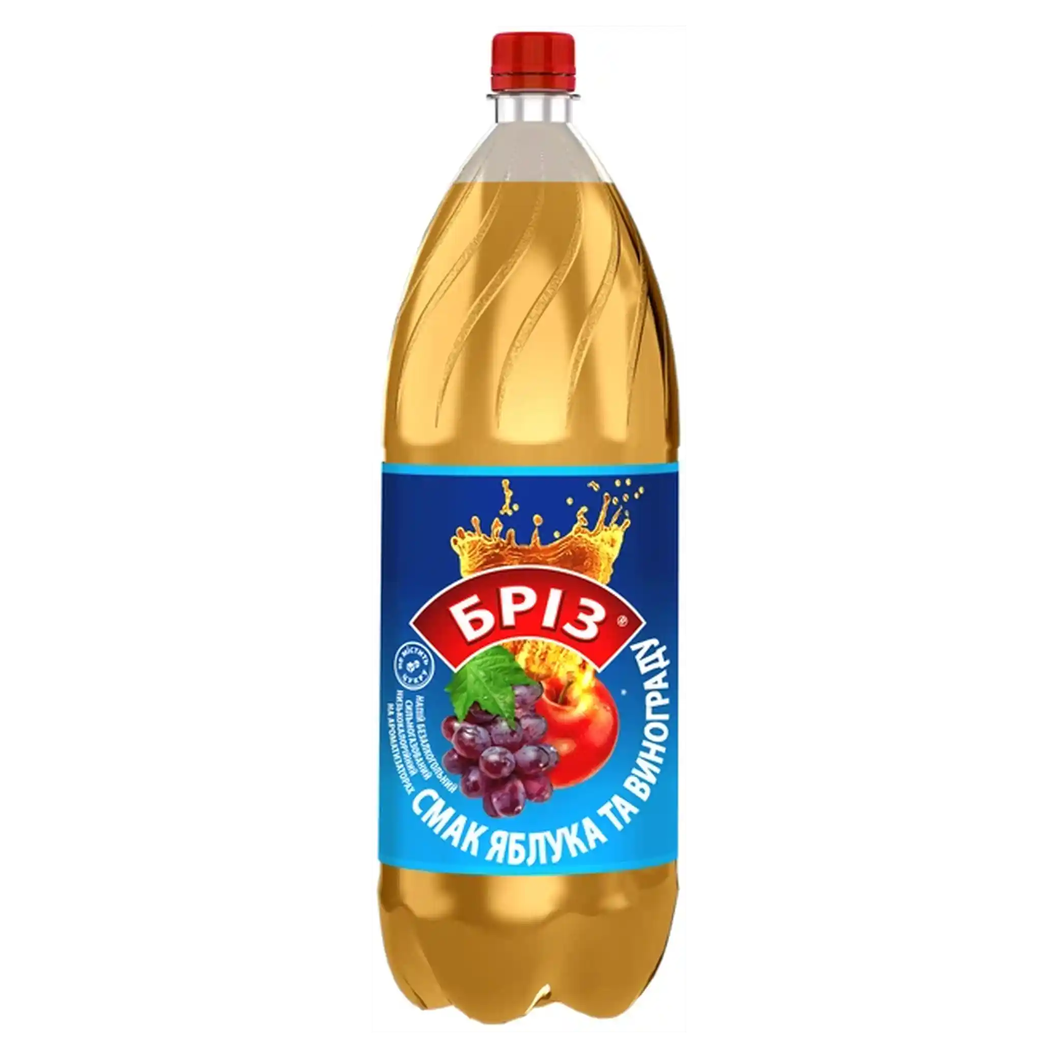 Briz Bezkalorická limonáda s příchutí jablka a hroznu, 2l/6ks