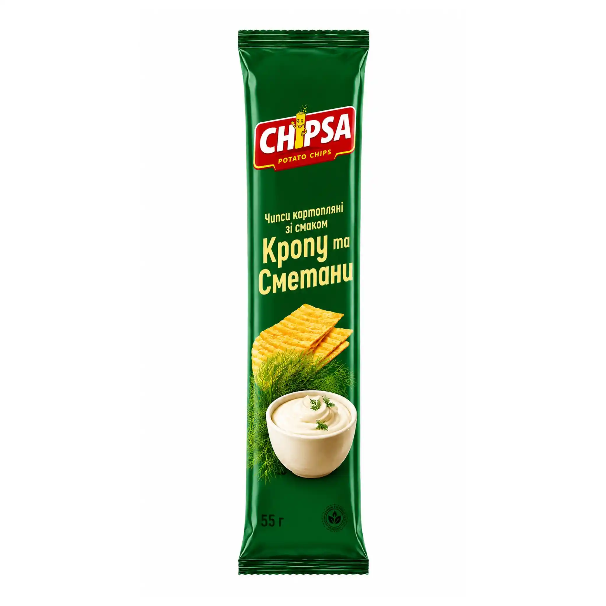 Jaivir "CHIPSA" Chipsy s příchutí kopru a zakysané smetany, 55 g/30ks