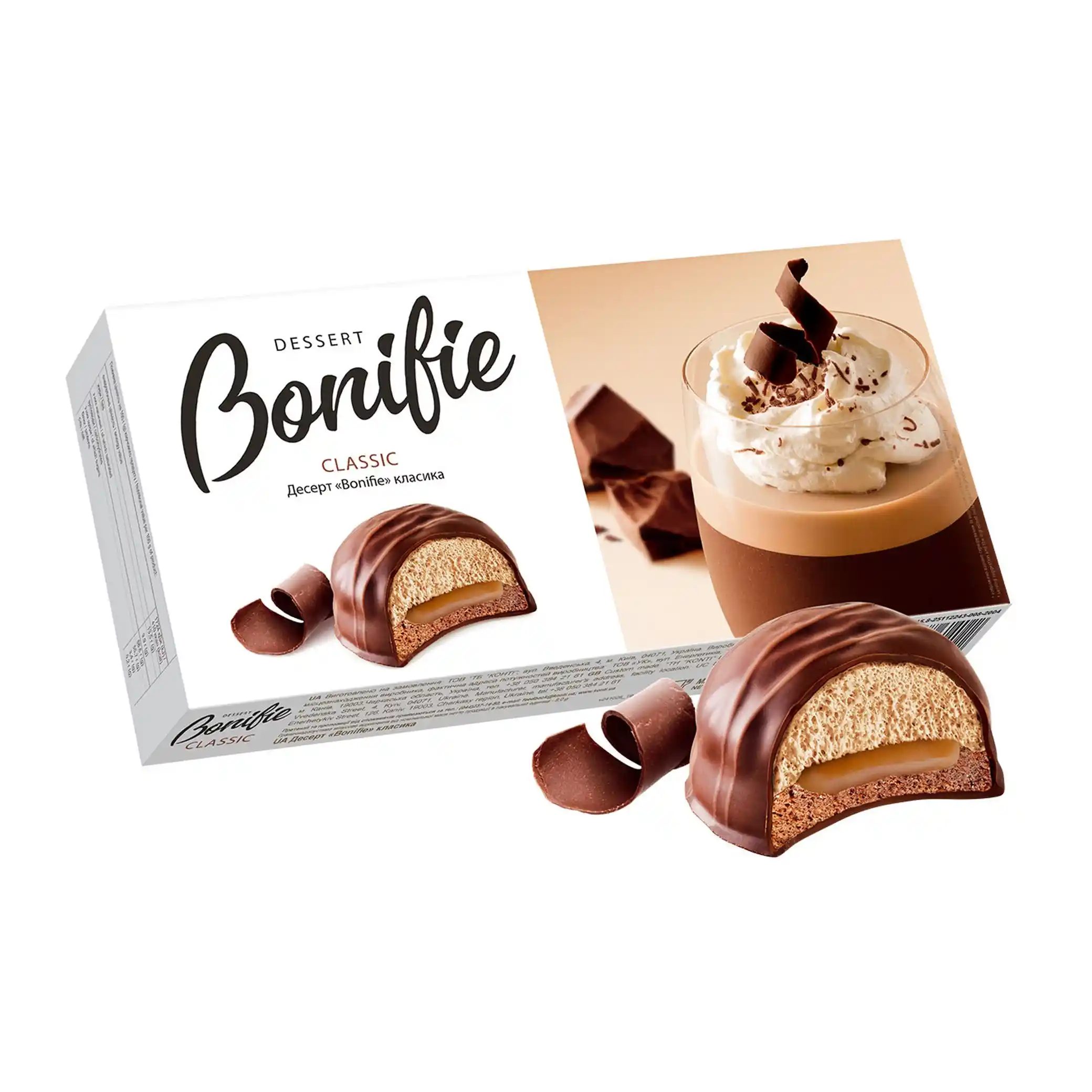 SvitKonti "Bonifie. Klasický čokoládový", dezert suflé, 232g/9ks