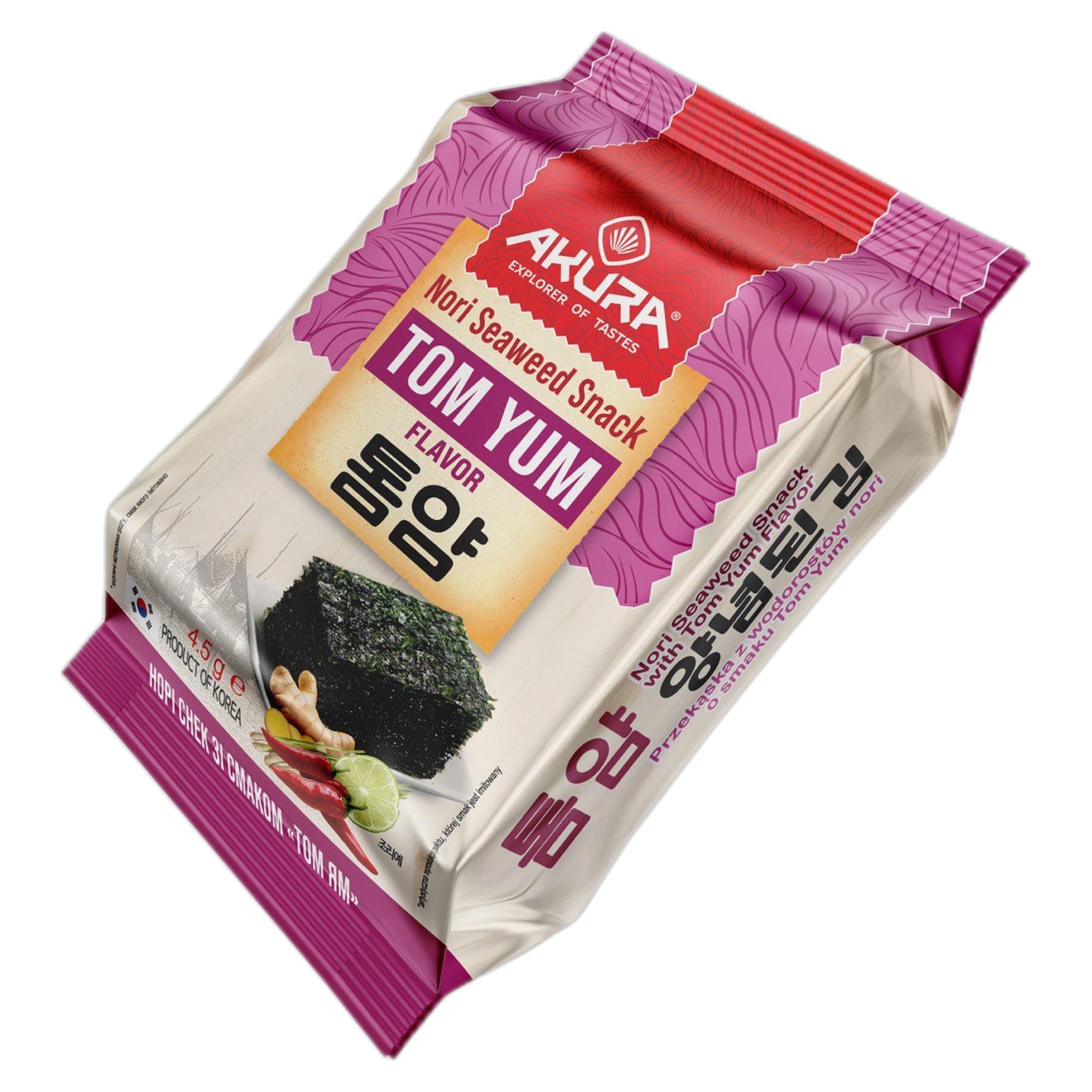 Nori "Tom Yum", snack, 4,5g/72ks