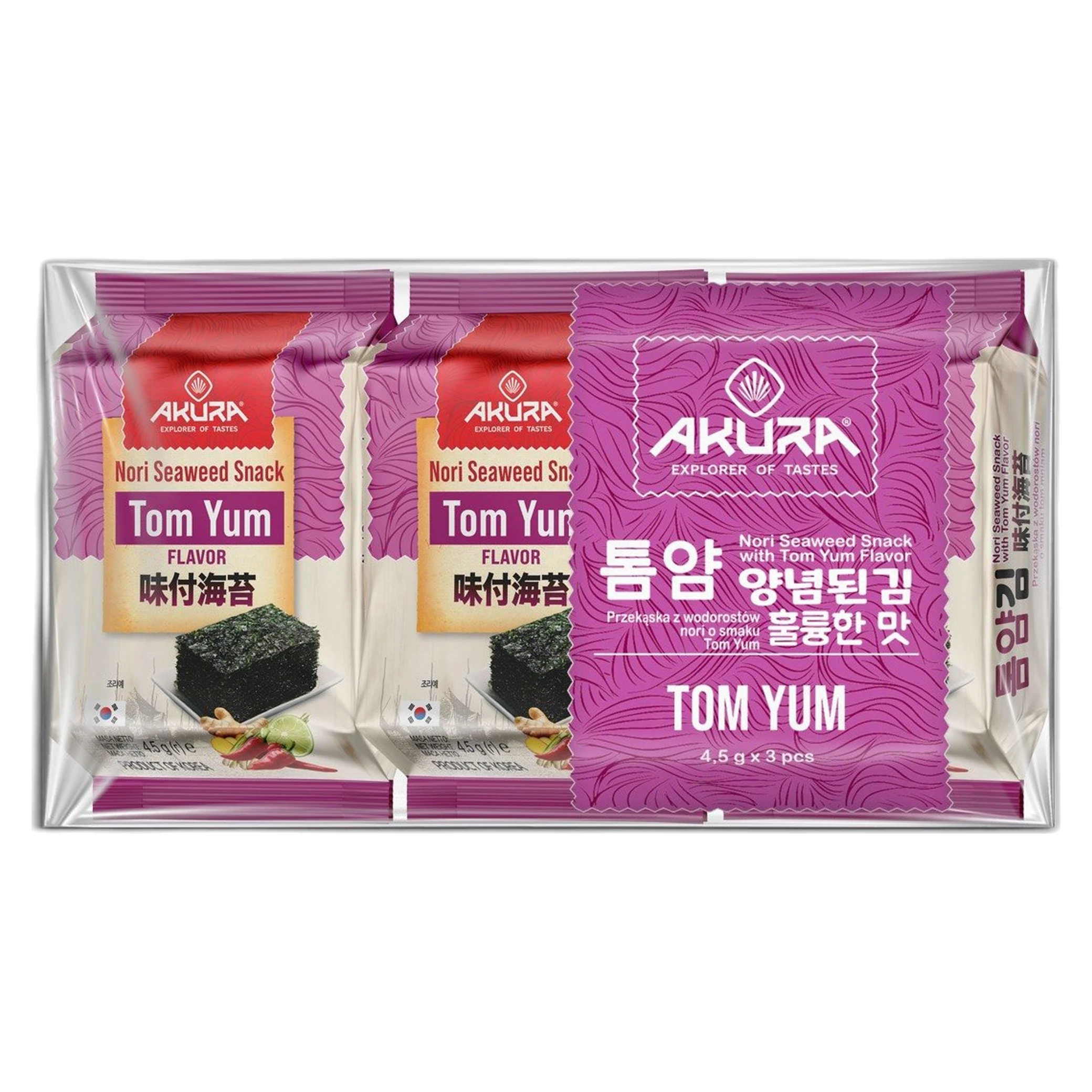 Nori "Tom Yum", snack, 4,5g/72ks