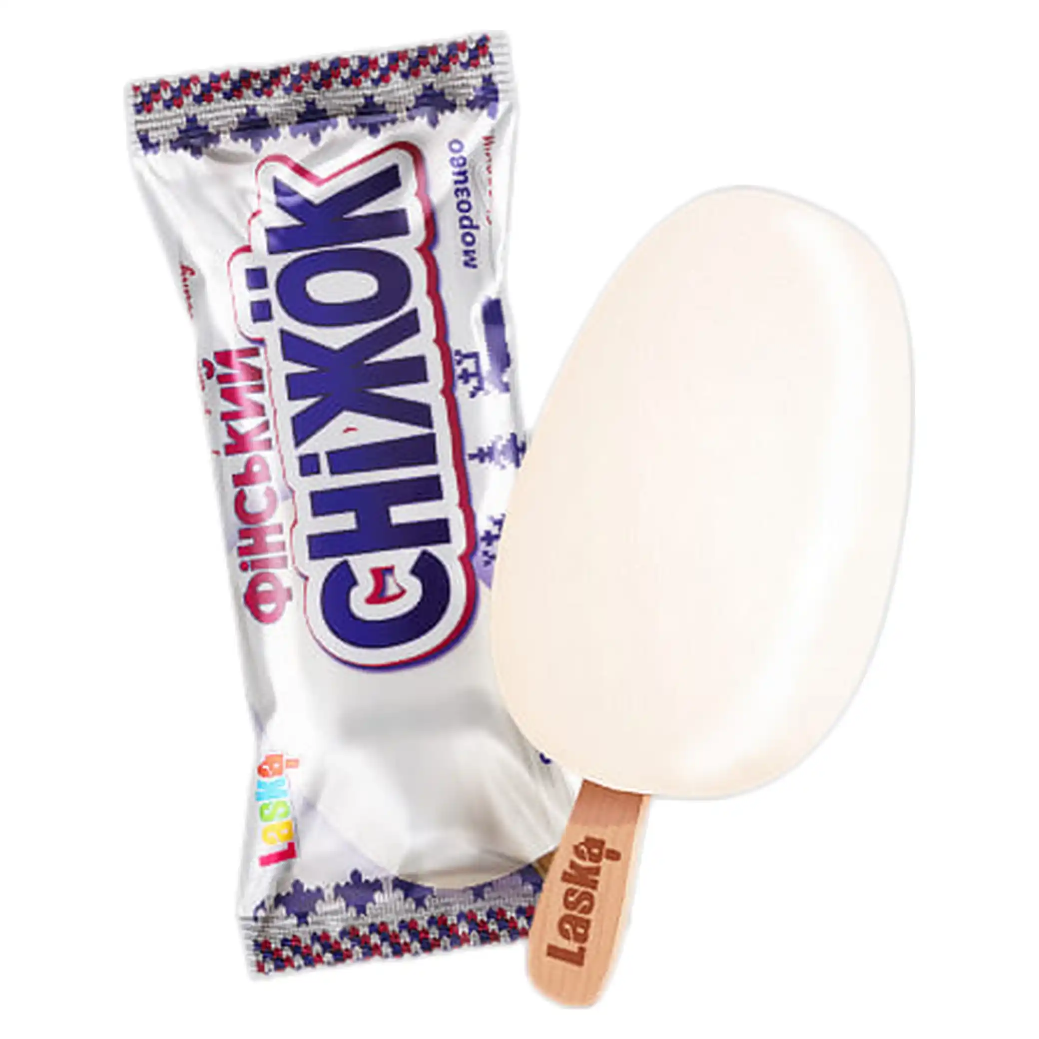 Laska "Finský sněhový míček" zmrzlina eskymo, 80 g/30ks