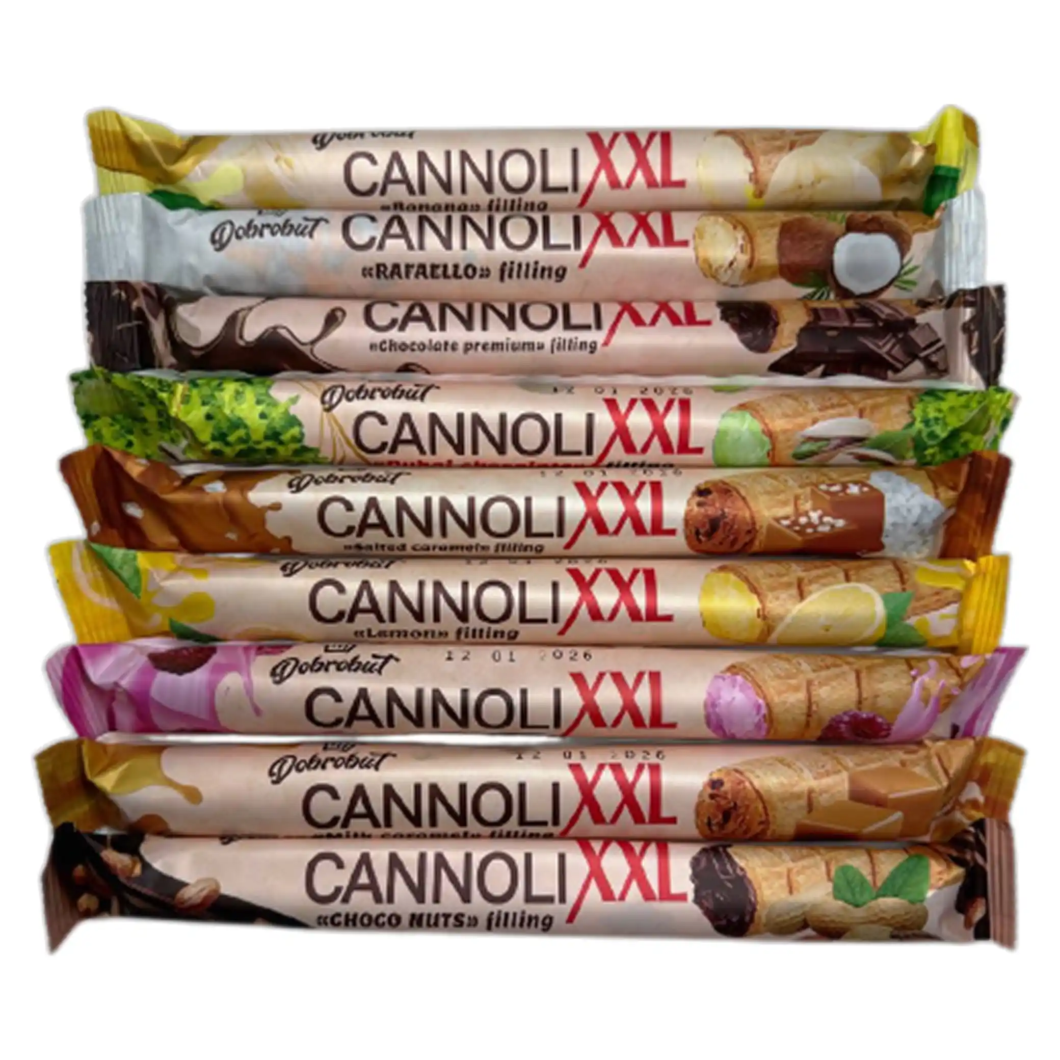 DOBROBUT Vaflové trubičky „Cannoli“ MIX, 42g/20 ks