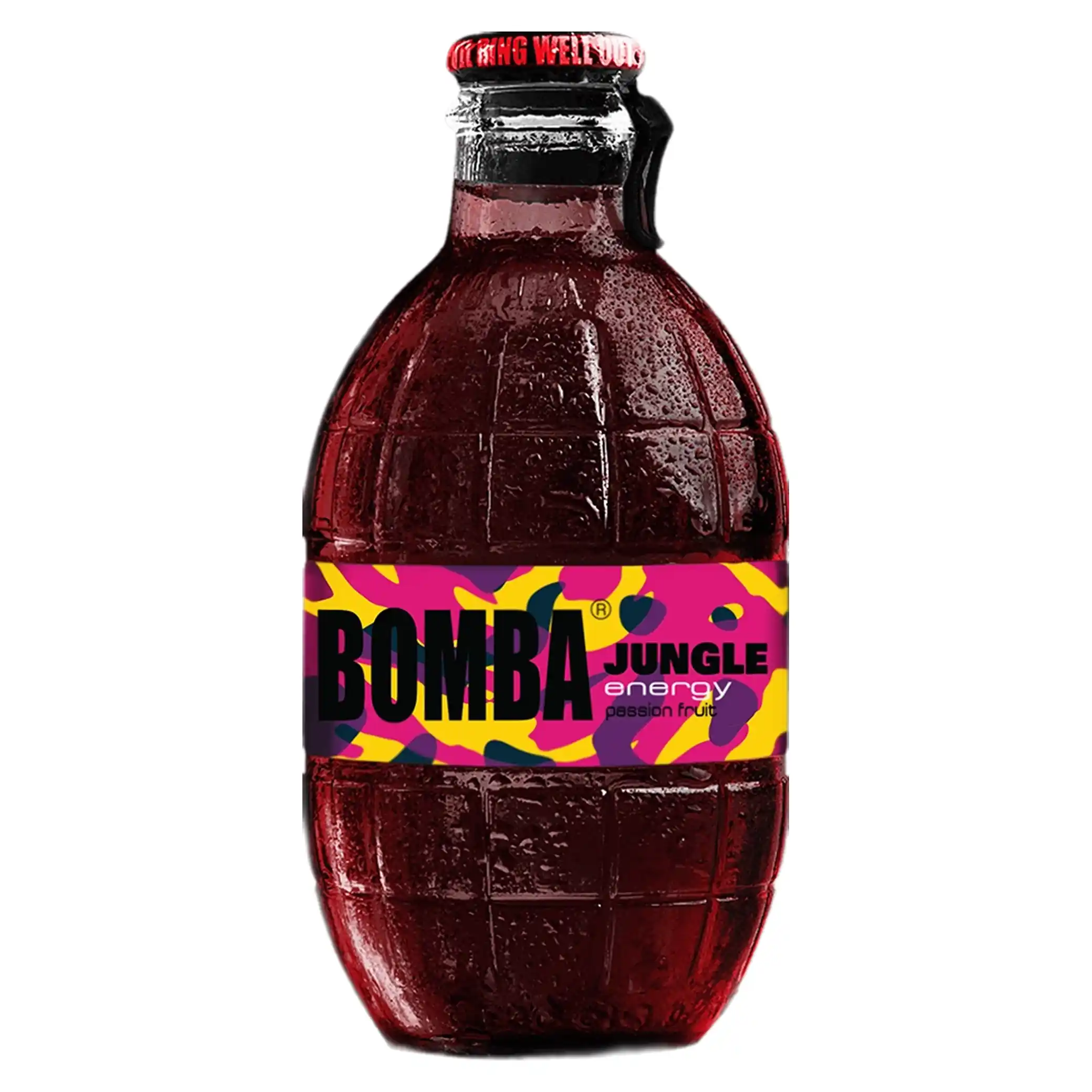 Bomba "Jungle energy" energetický nápoj, sklo 0,25l/12ks