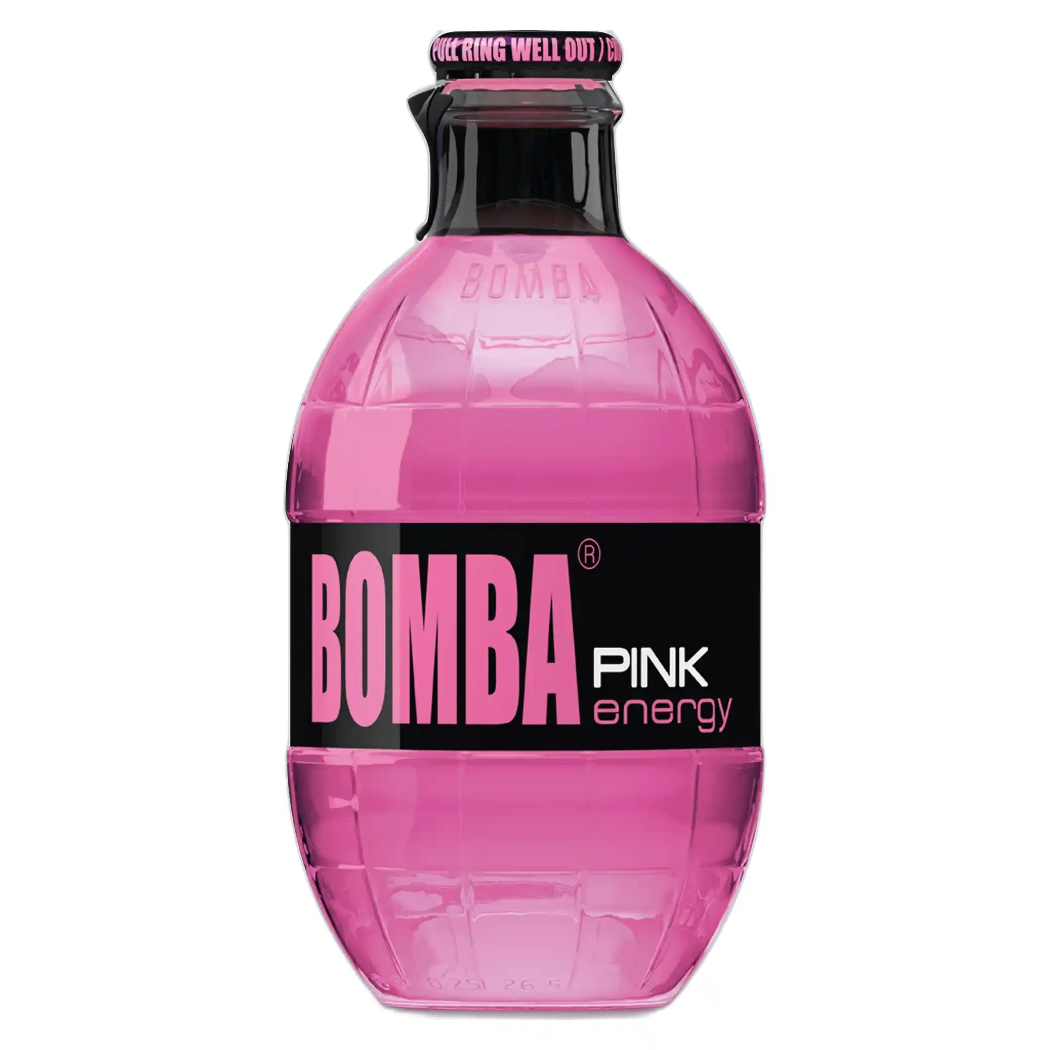 Bomba "Pink energy" energetický nápoj, sklo 0,25l/12ks
