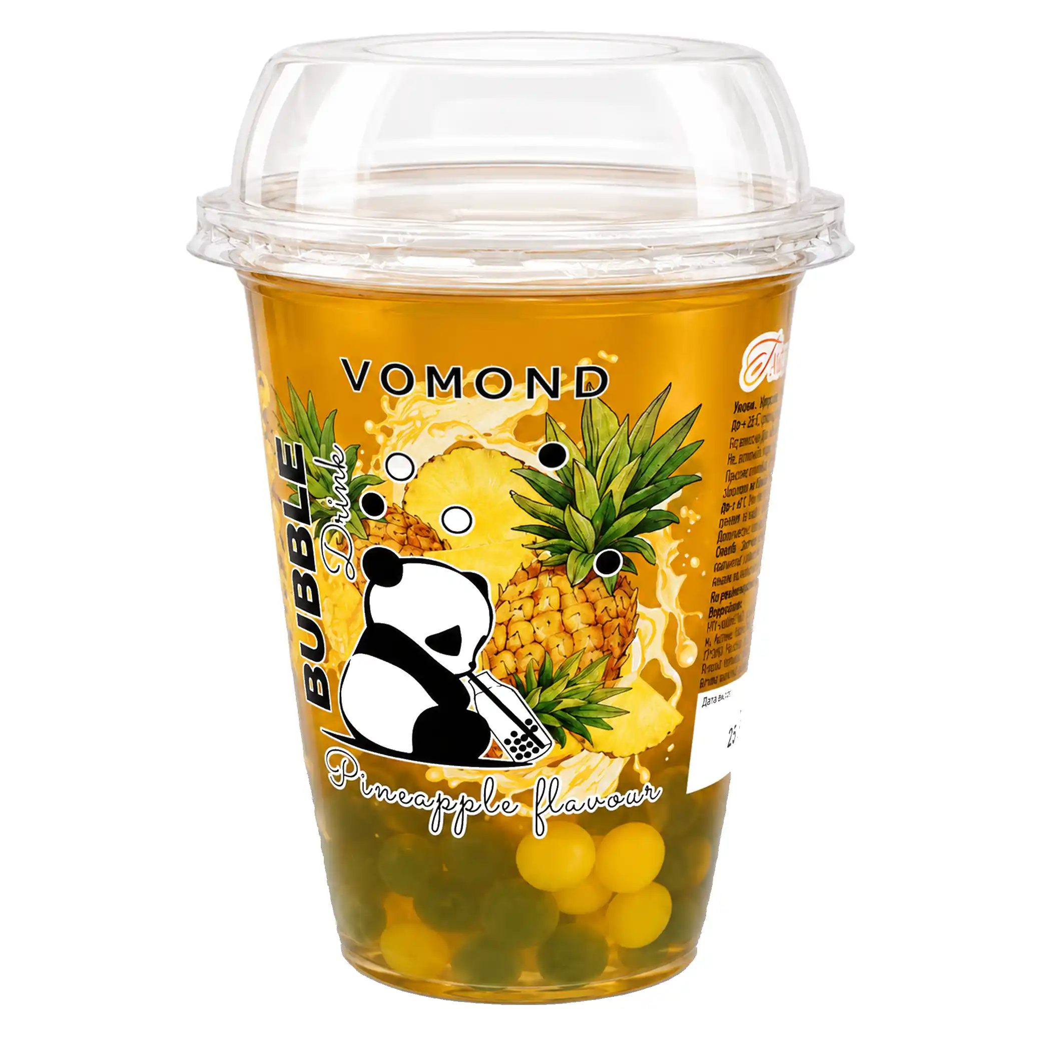 Vomond "Ananas a zelený čaj" bubble tea, 0,39l/12kus