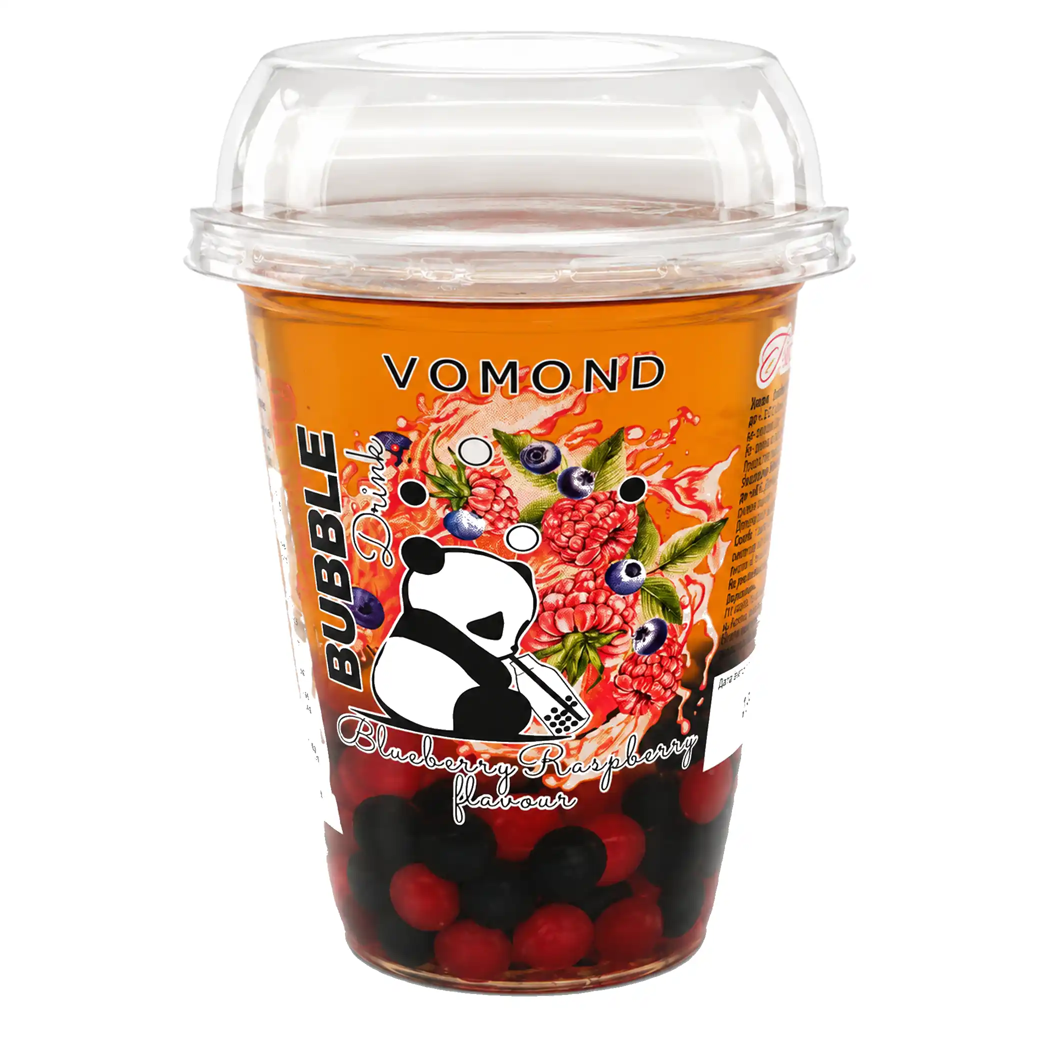 Vomond "Borůvka, malina a zelený čaj" bubble tea, 0,39l/12kus