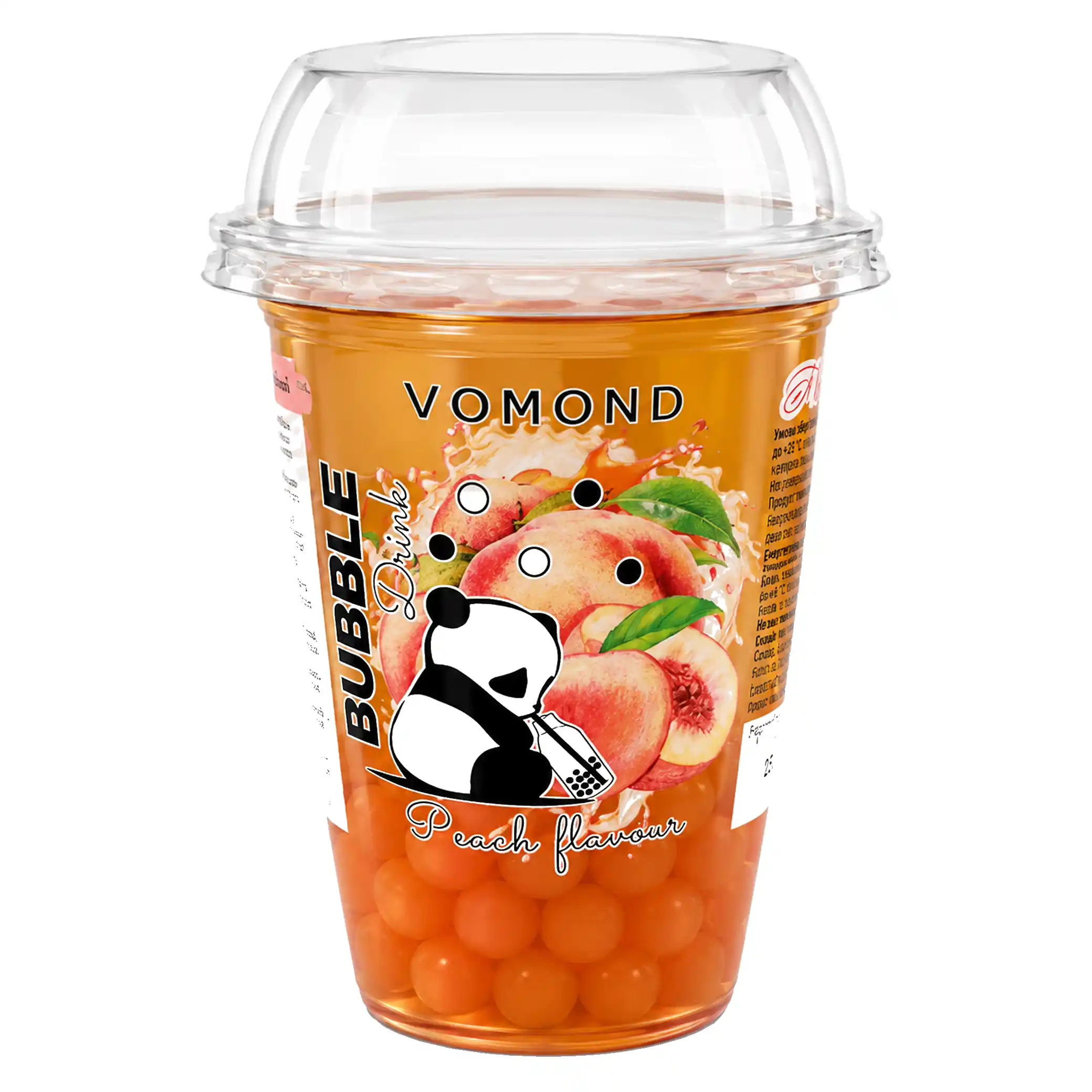 Vomond "Broskev a zelený čaj" bubble tea, 0,39l/12kus