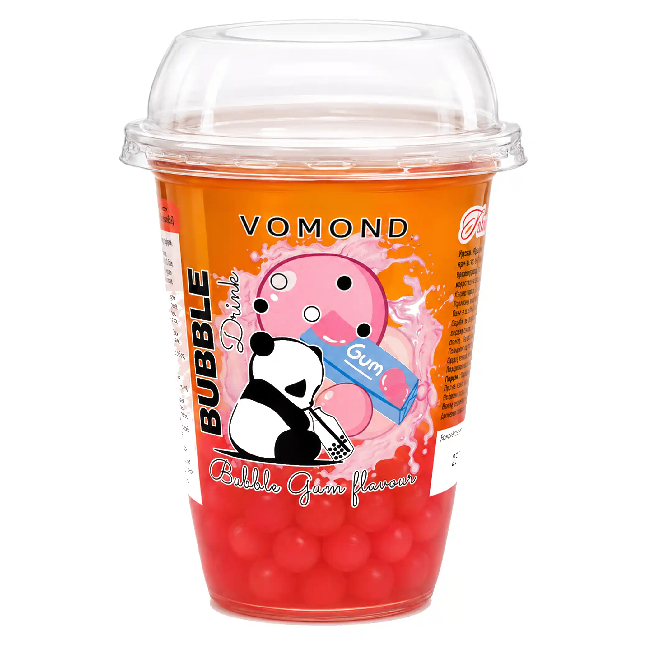 Vomond "Bubble Gum a zelený čaj" bubble tea, 0,39l/12kus