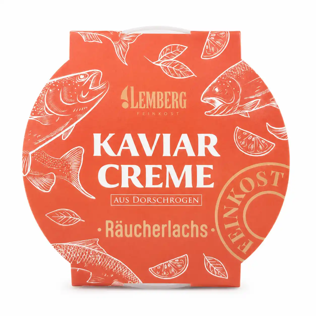 Lemberg „Kaviárový krém s jikrami z tresky a uzeným lososem“, 150 g/12ks