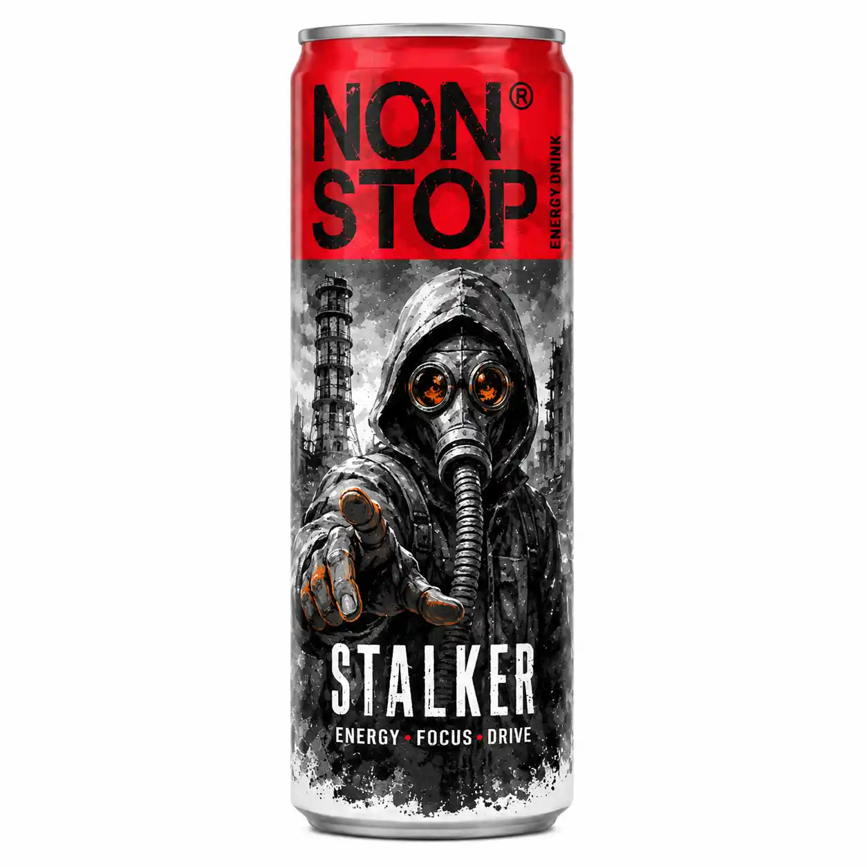 Non Stop "Stalker Red" energetický nealko nápoj plech 0,25l/24ks